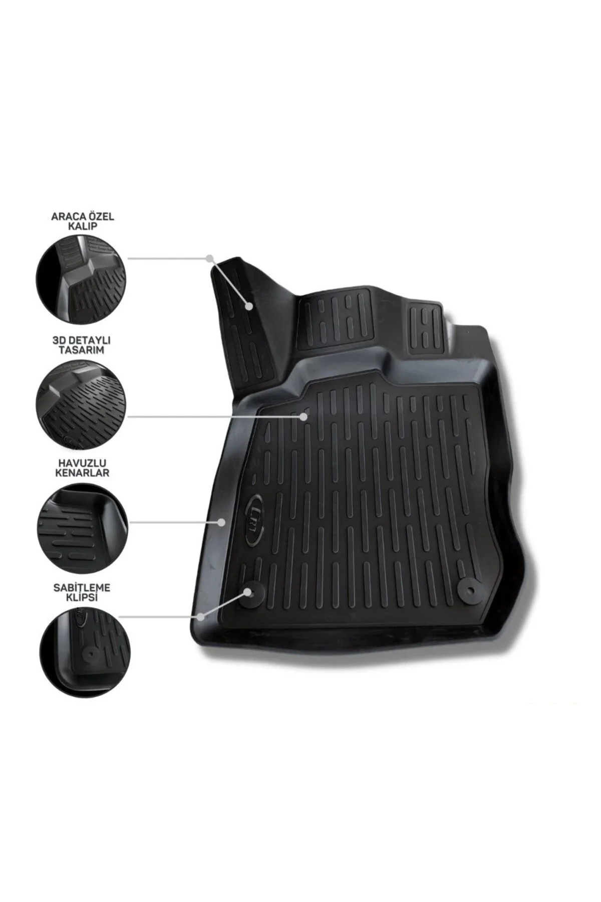 VW Golf 7 2013-2020 3d Havuzlu Araca Özel Paspas Takımı - crt Görsel 4