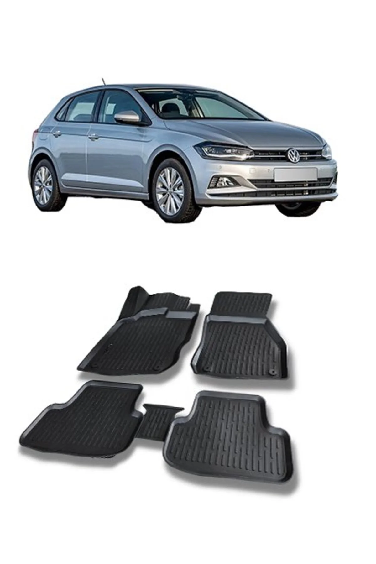 VW Polo 2018-2023 Arası 3d Havuzlu Araca Özel Paspas Takımı