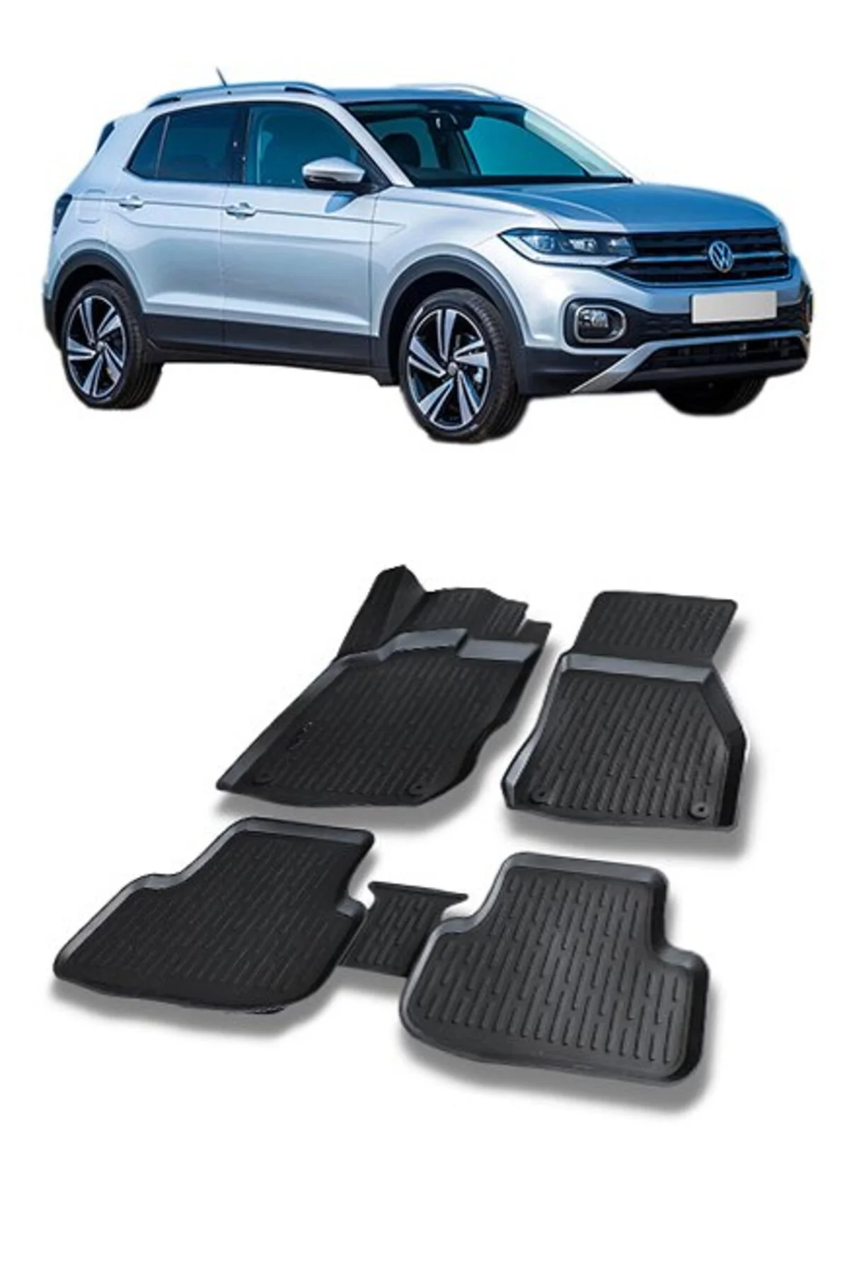 VW T-Cross 2019 ve Sonrası 3d Havuzlu Araca Özel Paspas Takımı