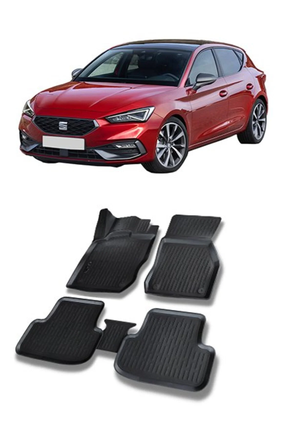Seat Leon (MK4) 2021 ve Sonrası 3d Havuzlu Araca Özel Paspas Takımı