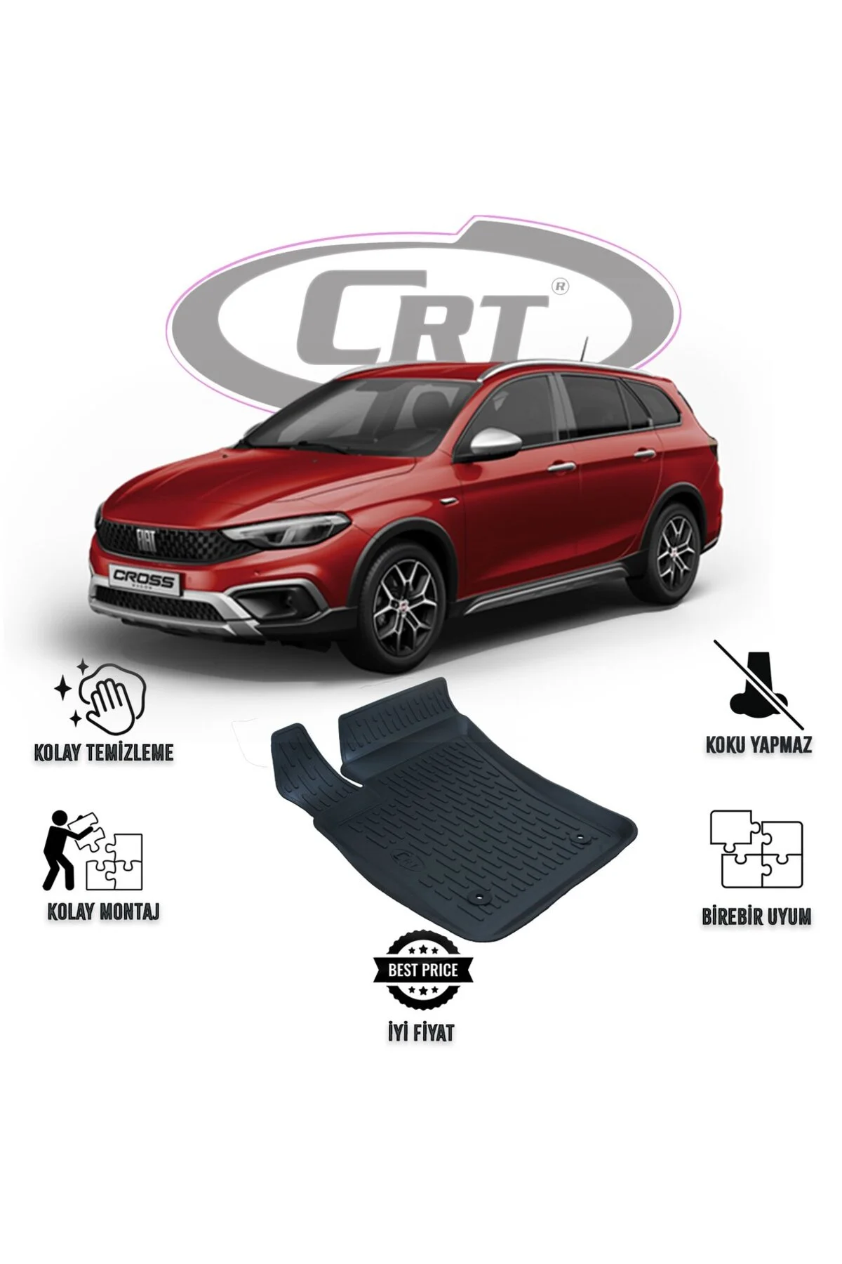 Fiat Egea Cross 2020 Ve Sonrası Tek Sol 3d Araca Özel Paspas