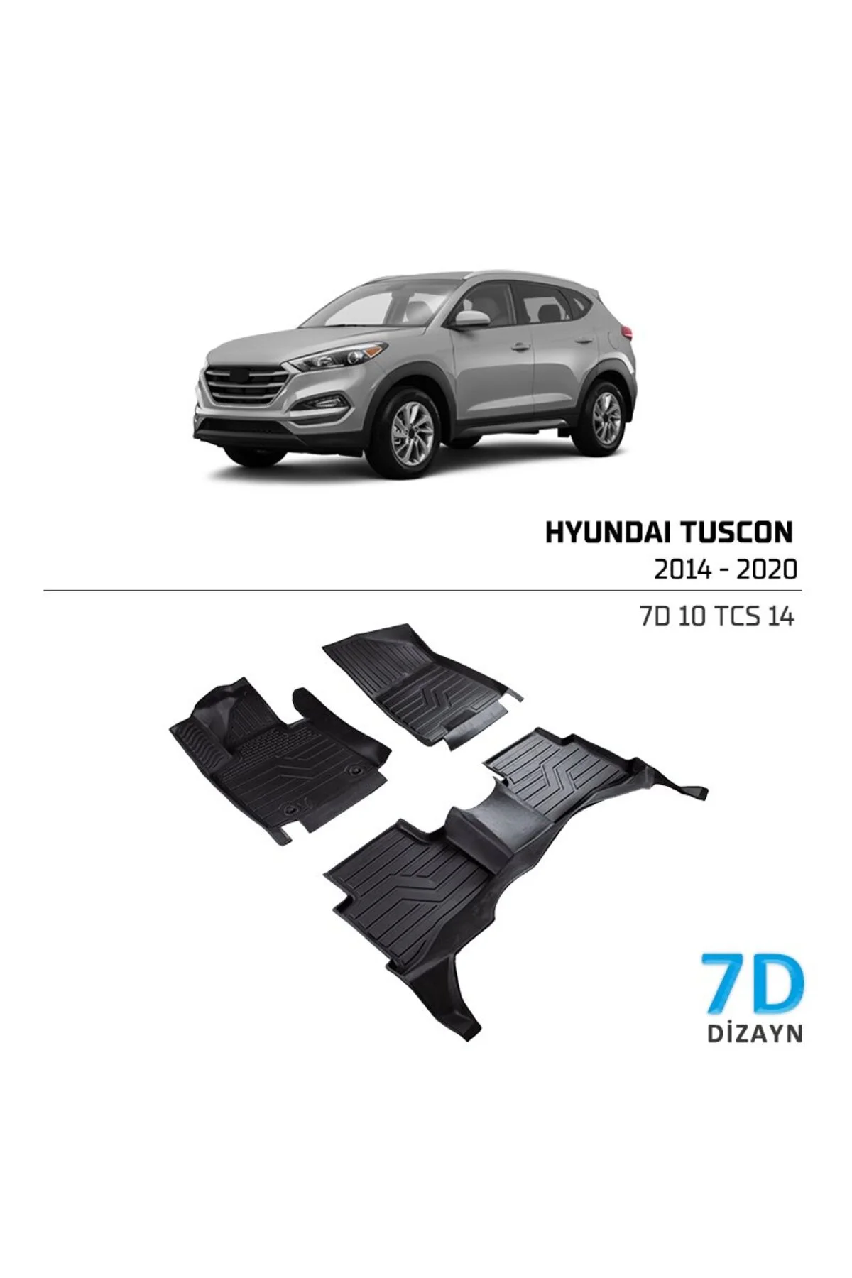 Hyundai Tucson 2014-2020 7D Havuzlu Paspas