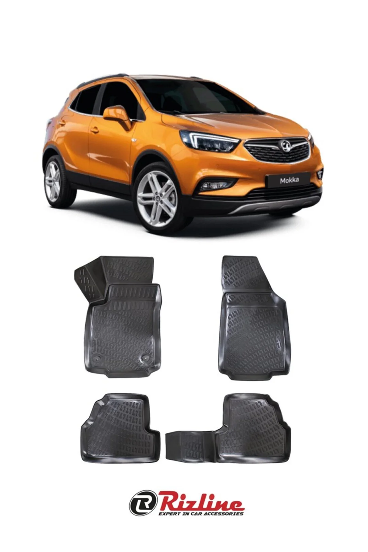 Opel Mokka 2012-2020 Siyah 3D Havuzlu Paspas