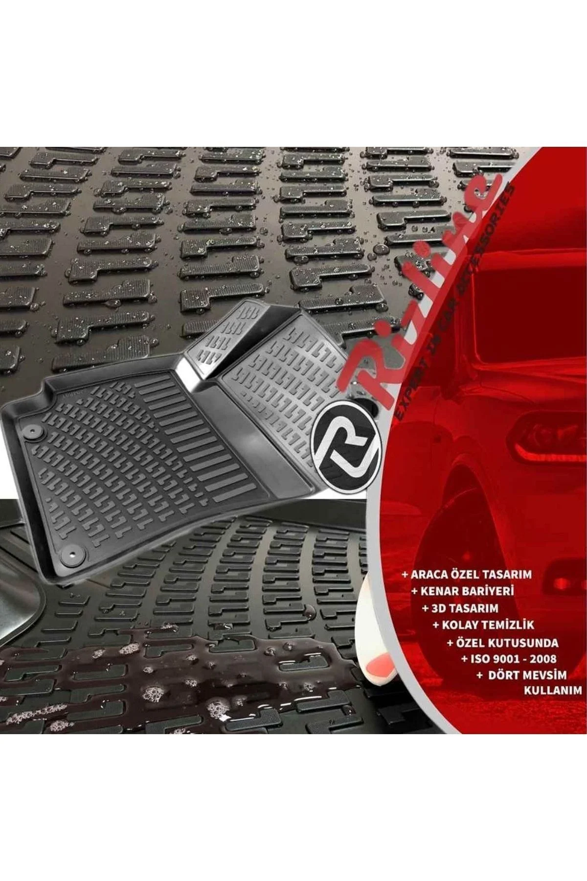 Volkswagen Jetta 2005-2011 3d Bej Havuzlu Paspas - Rizline Görsel 3