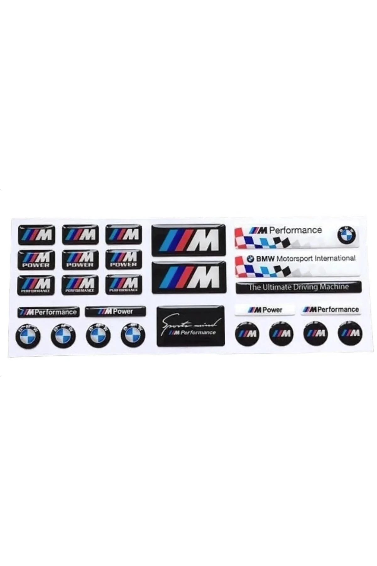 BMW &amp; BMW M 26 Parça Damla Sticker Seti