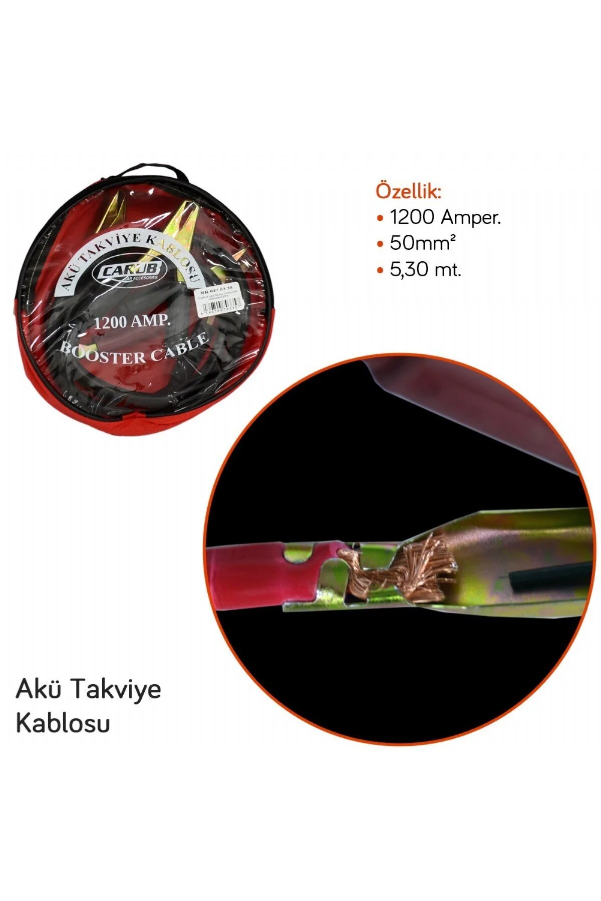 Akü Takviye Kablosu 50mm 1200 Amper 5,30 Mt - crt Görsel 2