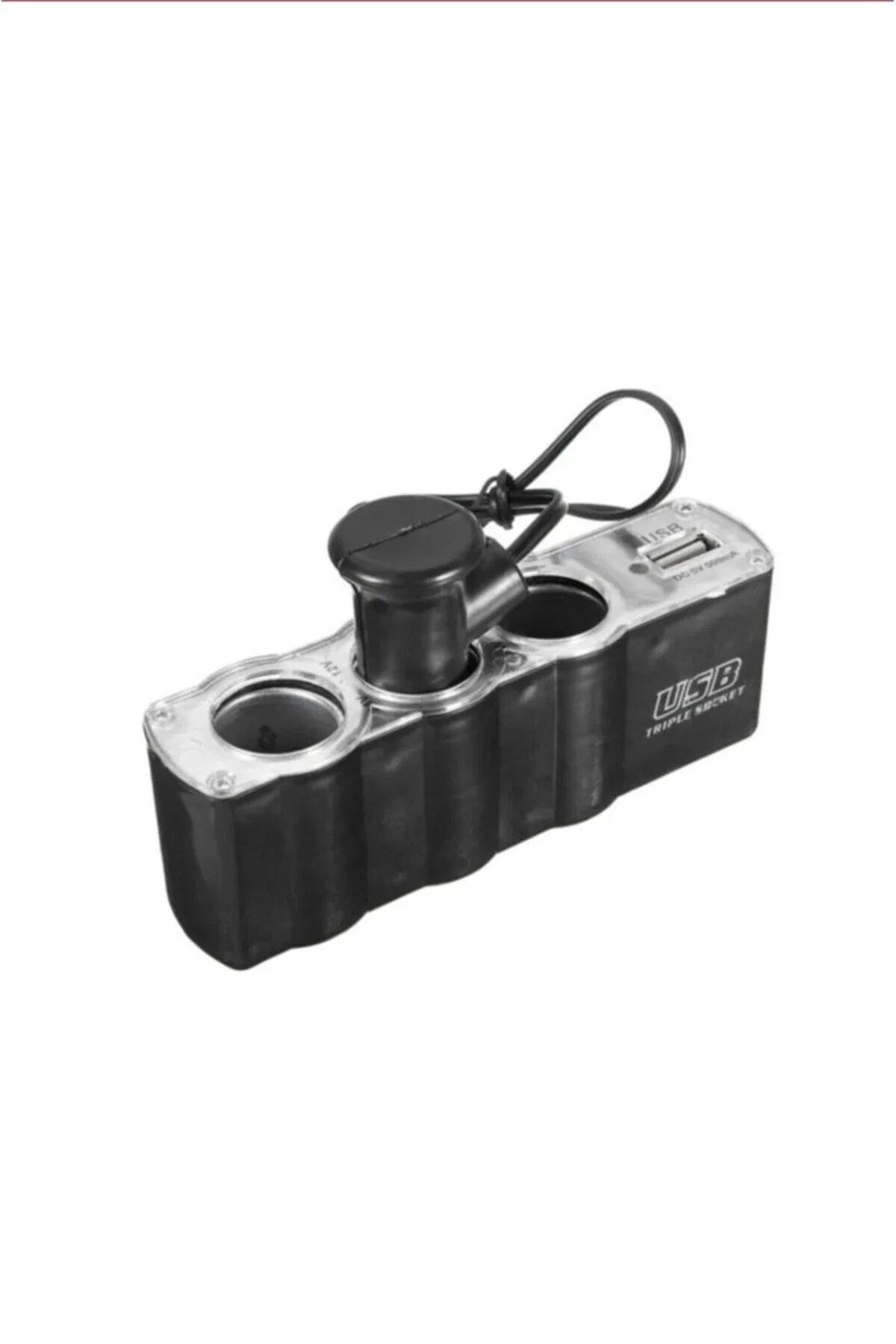 Çakmak Soketi 12V Kablolu 3Lü+ USB - Carub Görsel 3