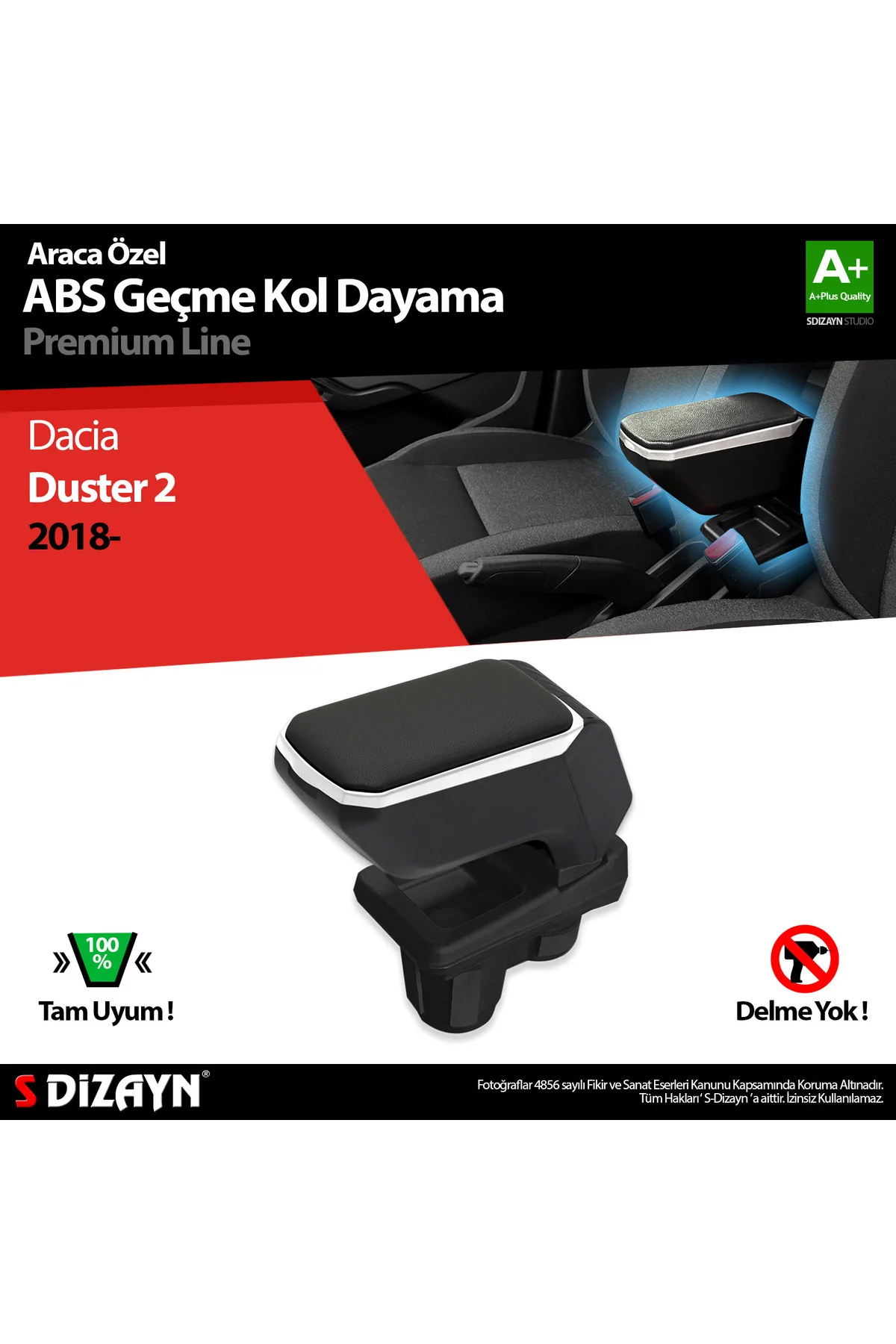 S-dizayn Dacia Duster 2 Kol Dayama Kolçak Geçmeli Abs Gri 2018 Üzeri