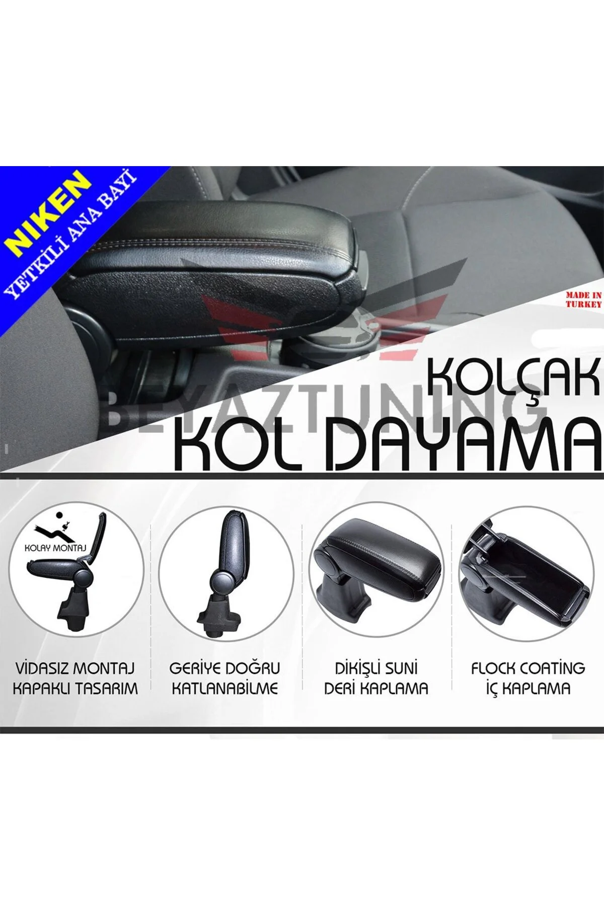 Renault Clio 5 Kol Dayama Kolçak Orjinal Vidasız 2020 Sonrası - Niken Görsel 3