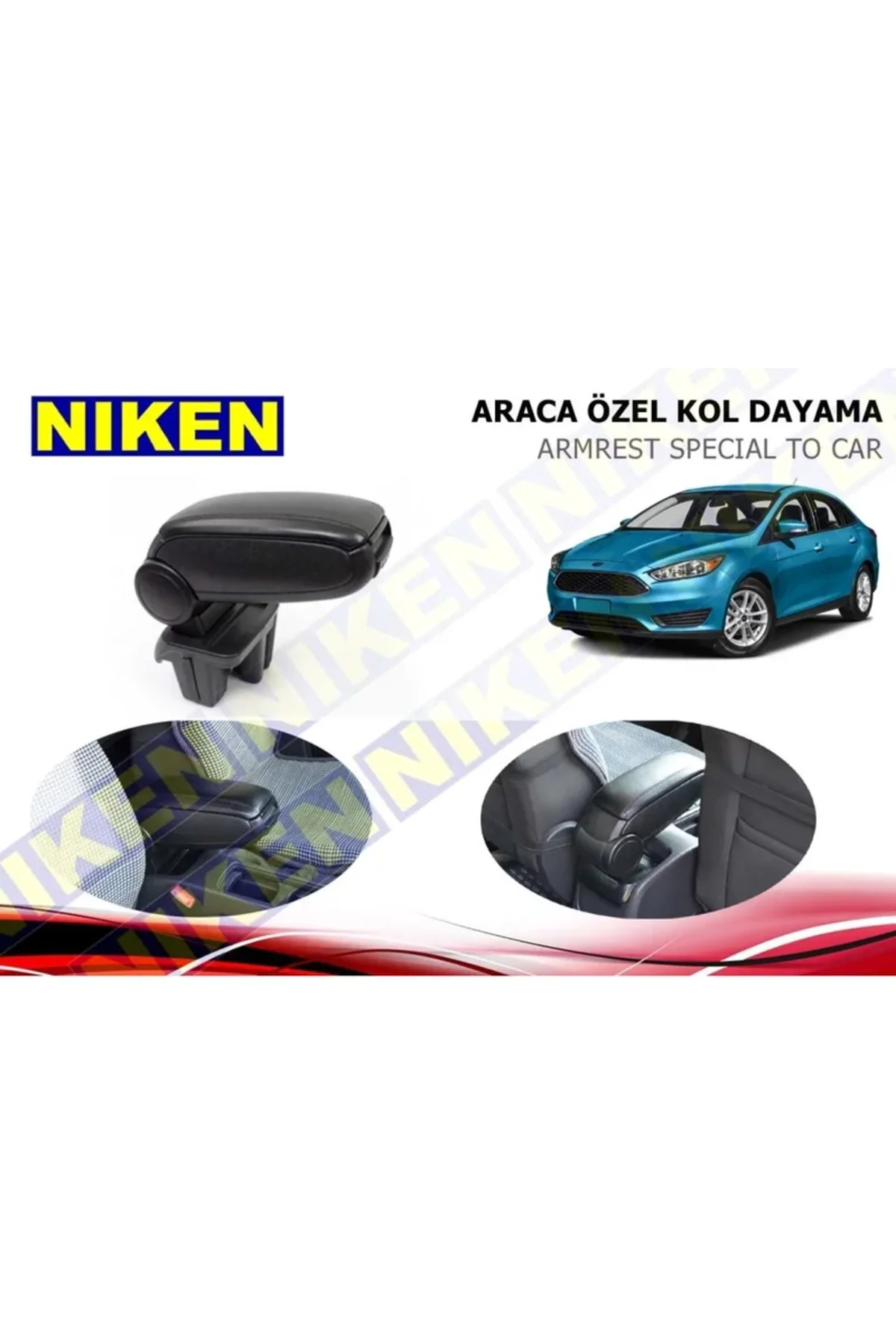 Ford focus 3 kol dayama kolçak vidasız orta konsol 2015