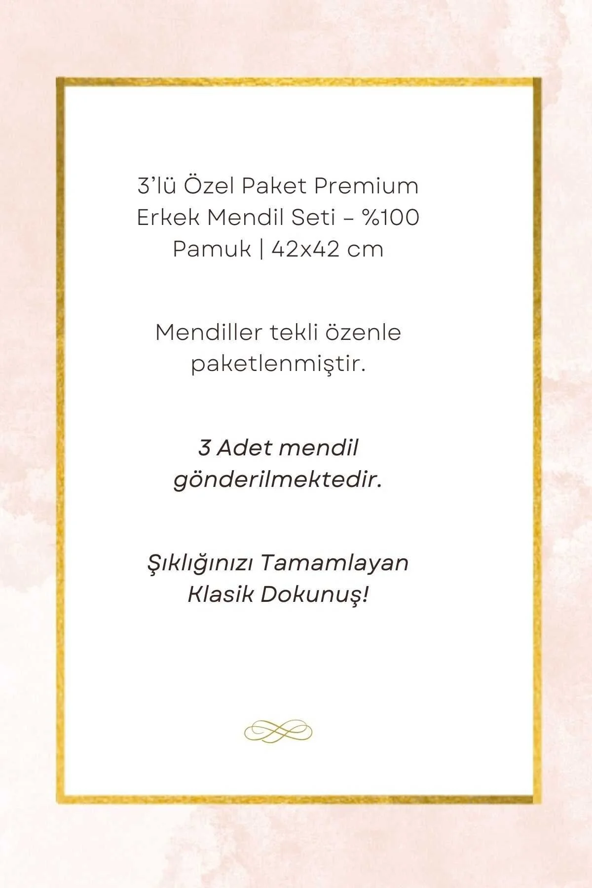 3’lü Özel Paket Premium Erkek Mendil Seti %100 Pamuk 42x42 cm Beyaz - BAYÇAĞRI Görsel 4