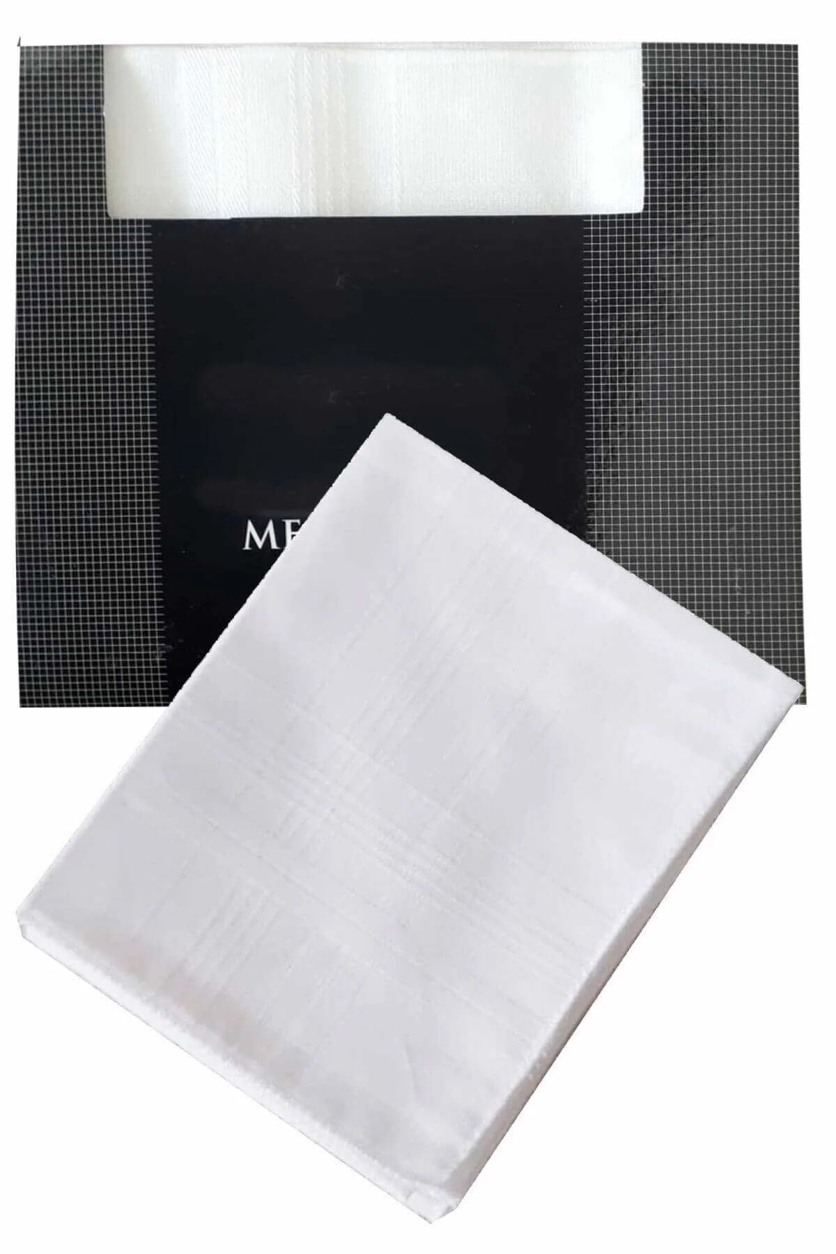 3’lü Özel Paket Premium Erkek Mendil Seti %100 Pamuk 42x42 cm Beyaz - BAYÇAĞRI Görsel 2