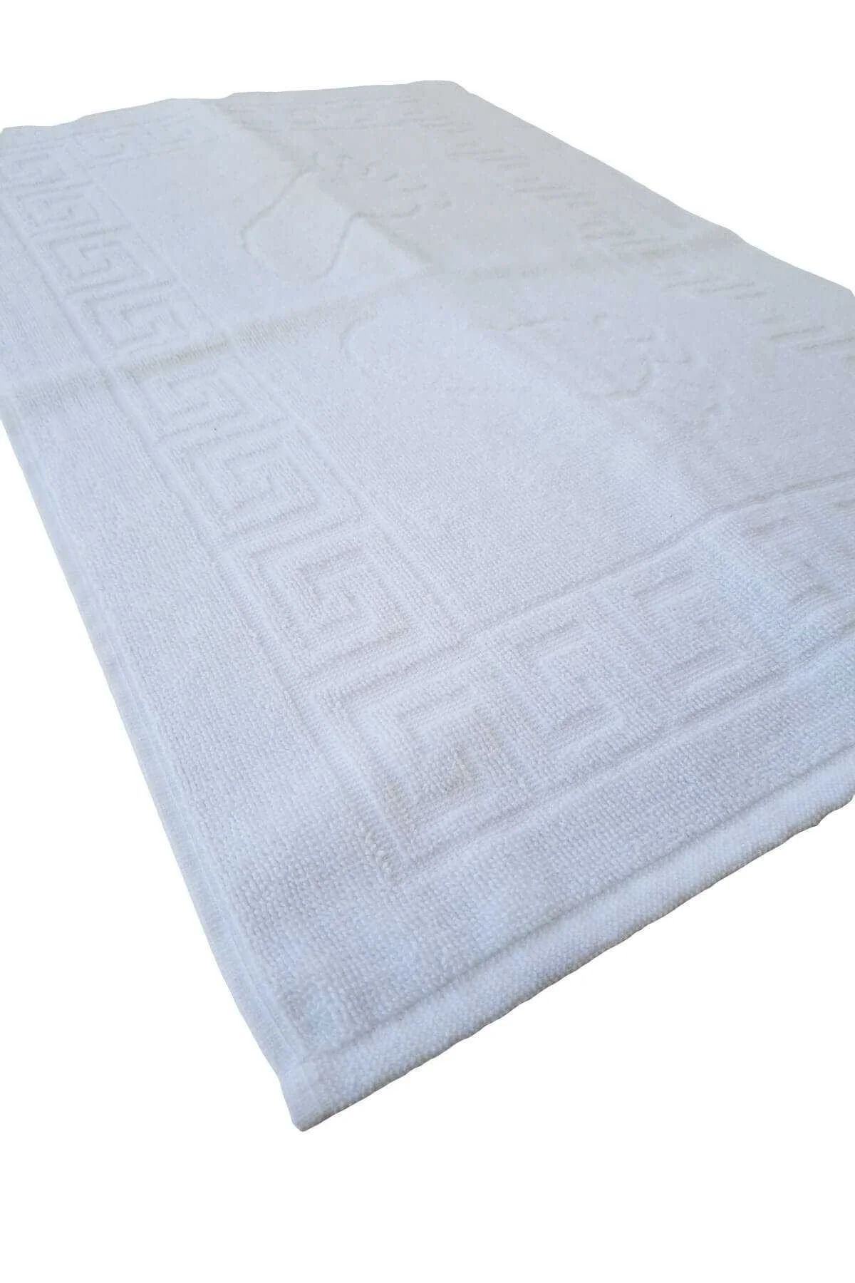 4 lü Ayak İzli Banyo Pamuklu Ayak Havlusu 50x70 Cm Beyaz - BAYÇAĞRI Görsel 4