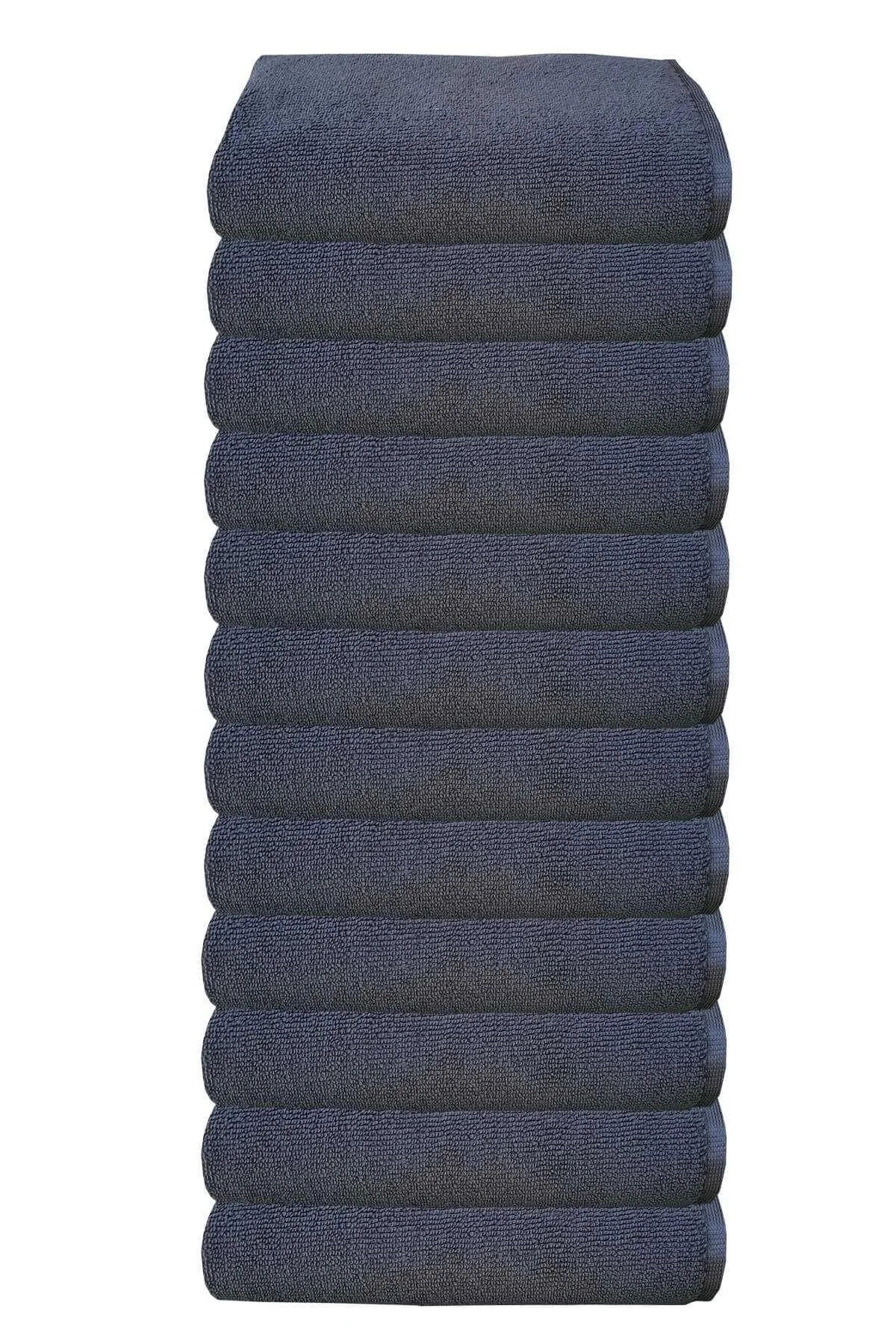 12li Paket Boya Tutmayan Mikrofiber El Yüz Spor Kuaför Havlusu 50X90 Cm - Mira Home Görsel 4
