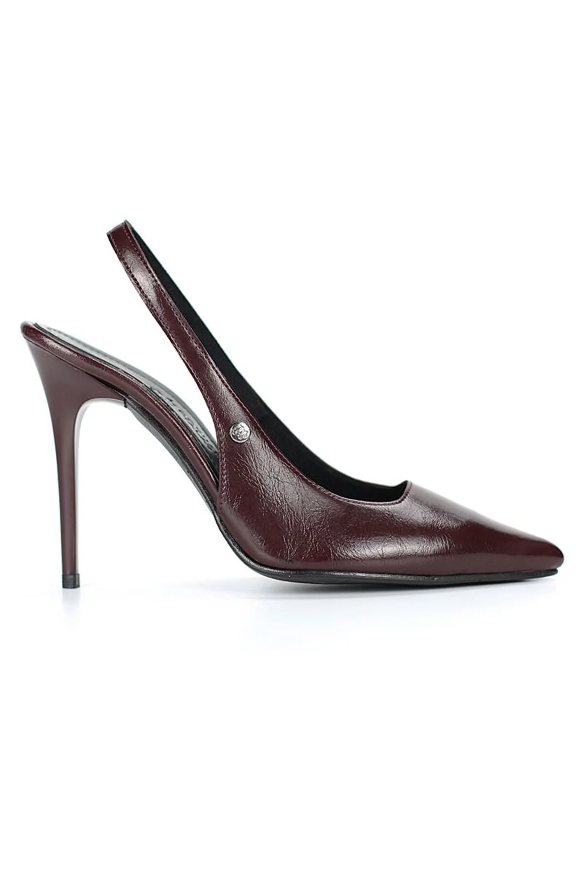 Zerina Bordo Rugan Esnek Yumuşak Kaymaz Taban İnce Topuklu (11cm) Kadın Stiletto - Gökhan Talay Görsel 4