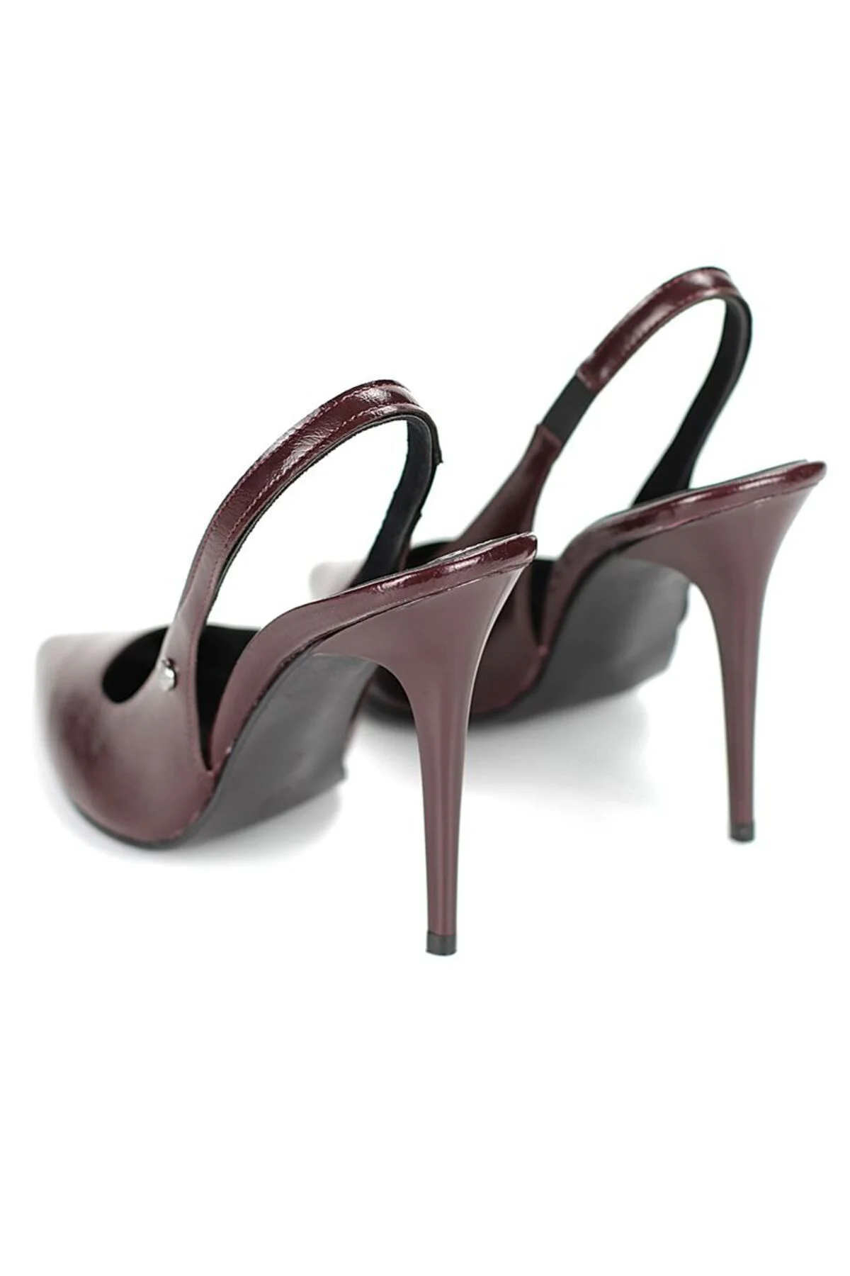 Zerina Bordo Rugan Esnek Yumuşak Kaymaz Taban İnce Topuklu (11cm) Kadın Stiletto - Gökhan Talay Görsel 5