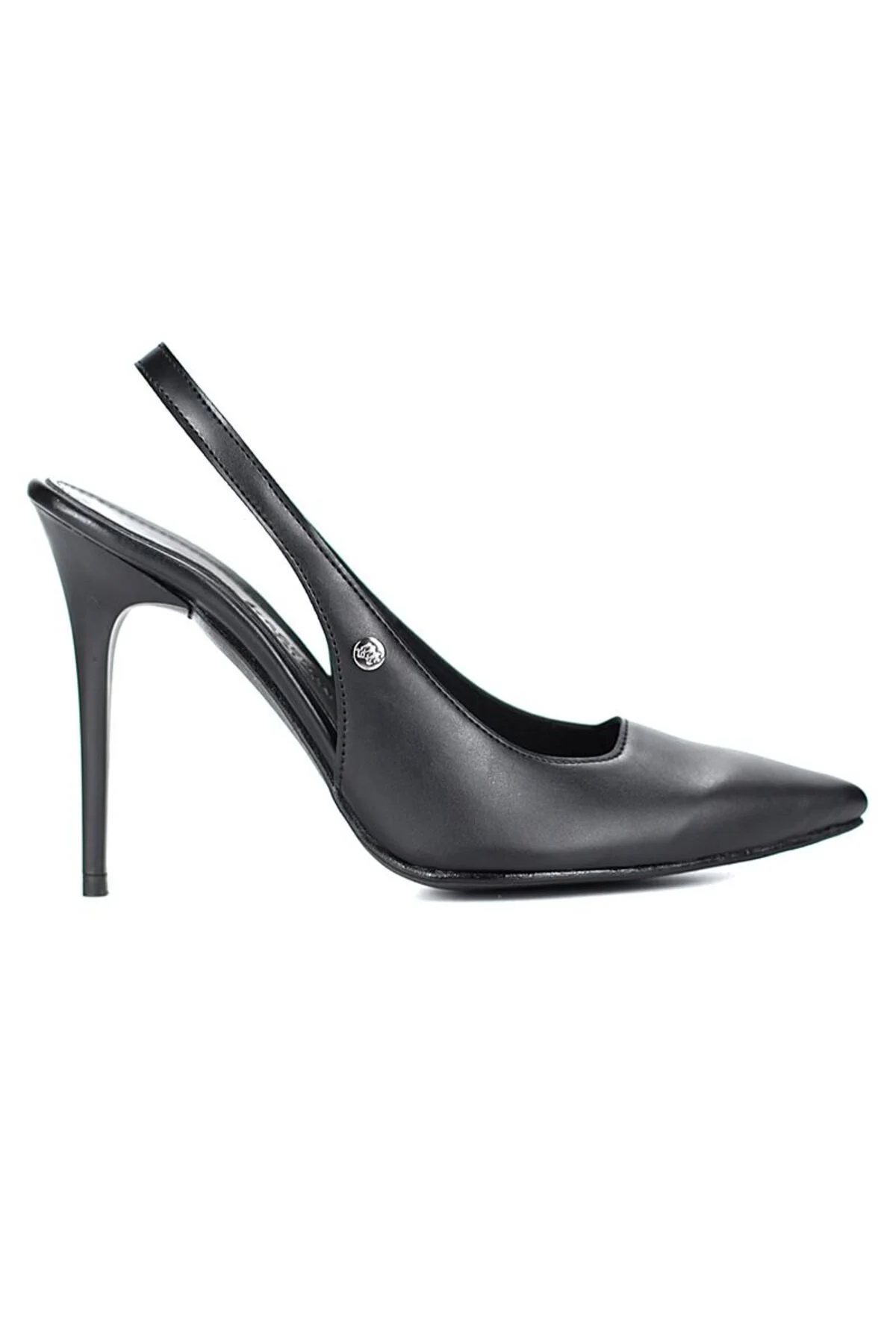Zerina Siyah Cilt Esnek Yumuşak Kaymaz Taban İnce Topuklu (11cm) Kadın Stiletto - Gökhan Talay Görsel 3