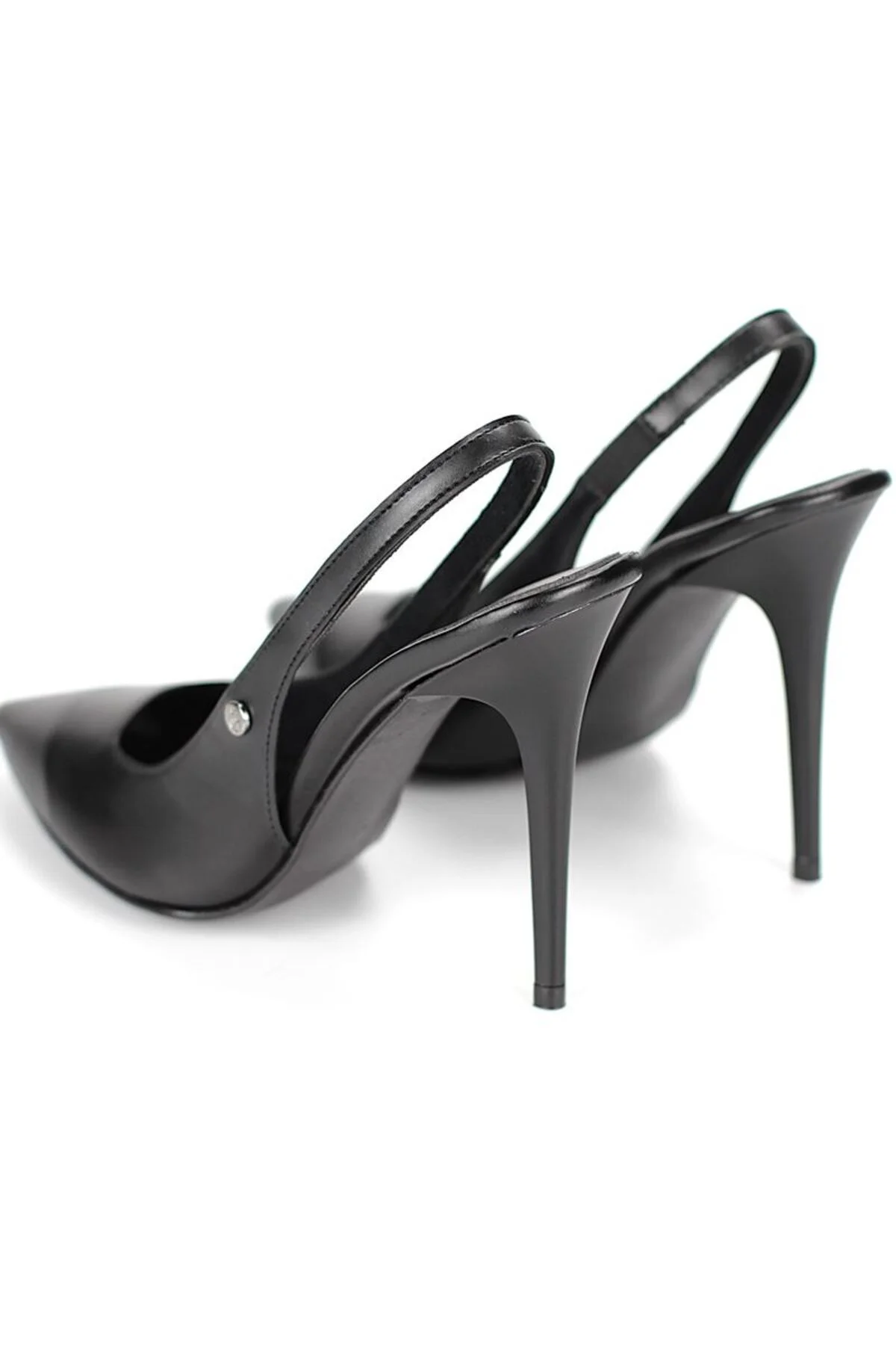 Zerina Siyah Cilt Esnek Yumuşak Kaymaz Taban İnce Topuklu (11cm) Kadın Stiletto - Gökhan Talay Görsel 5