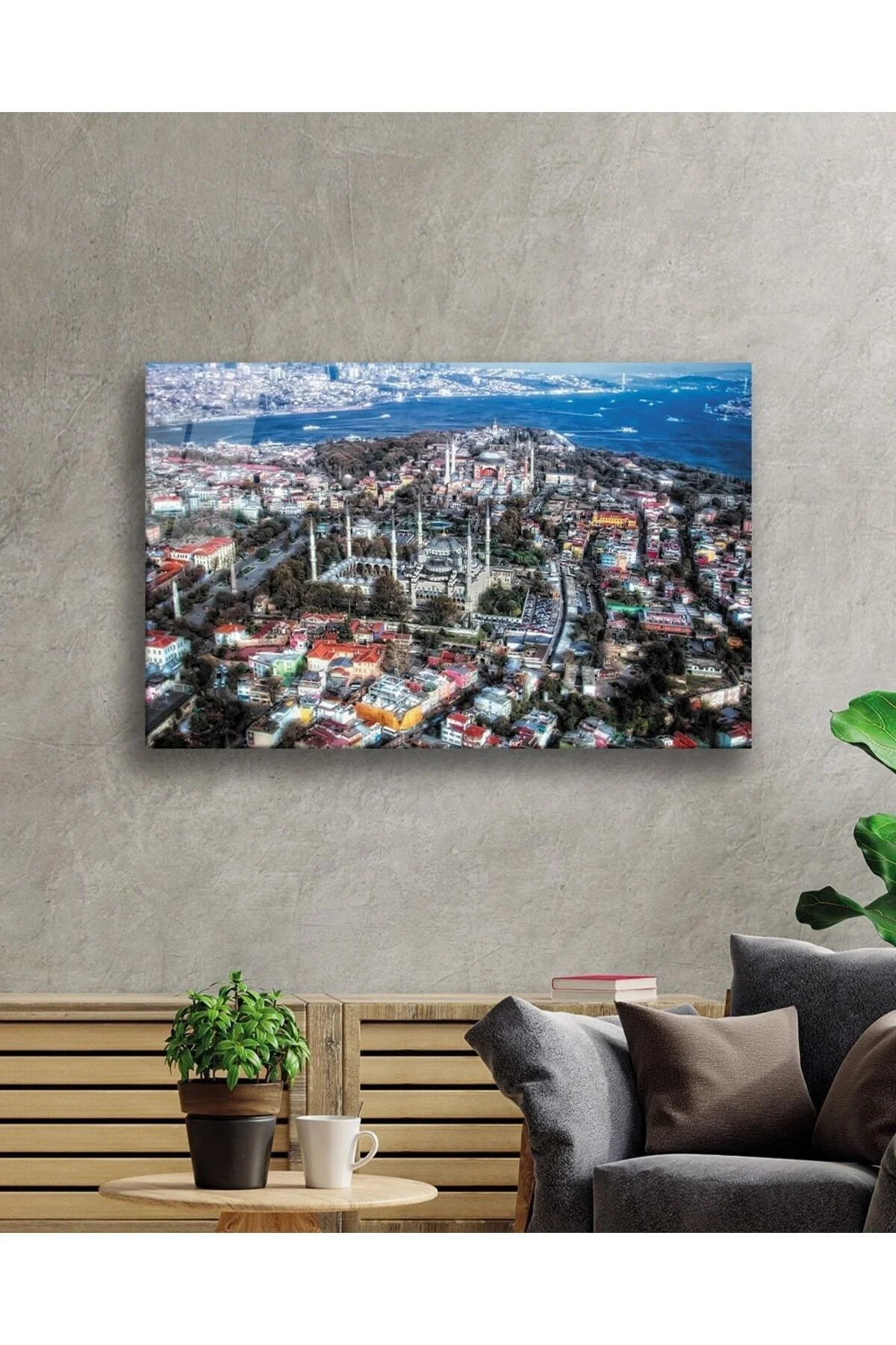 Istanbul Manzara 4mm Dayanıklı Cam Tablo Temperli Cam - ÜNALMIŞ Görsel 2