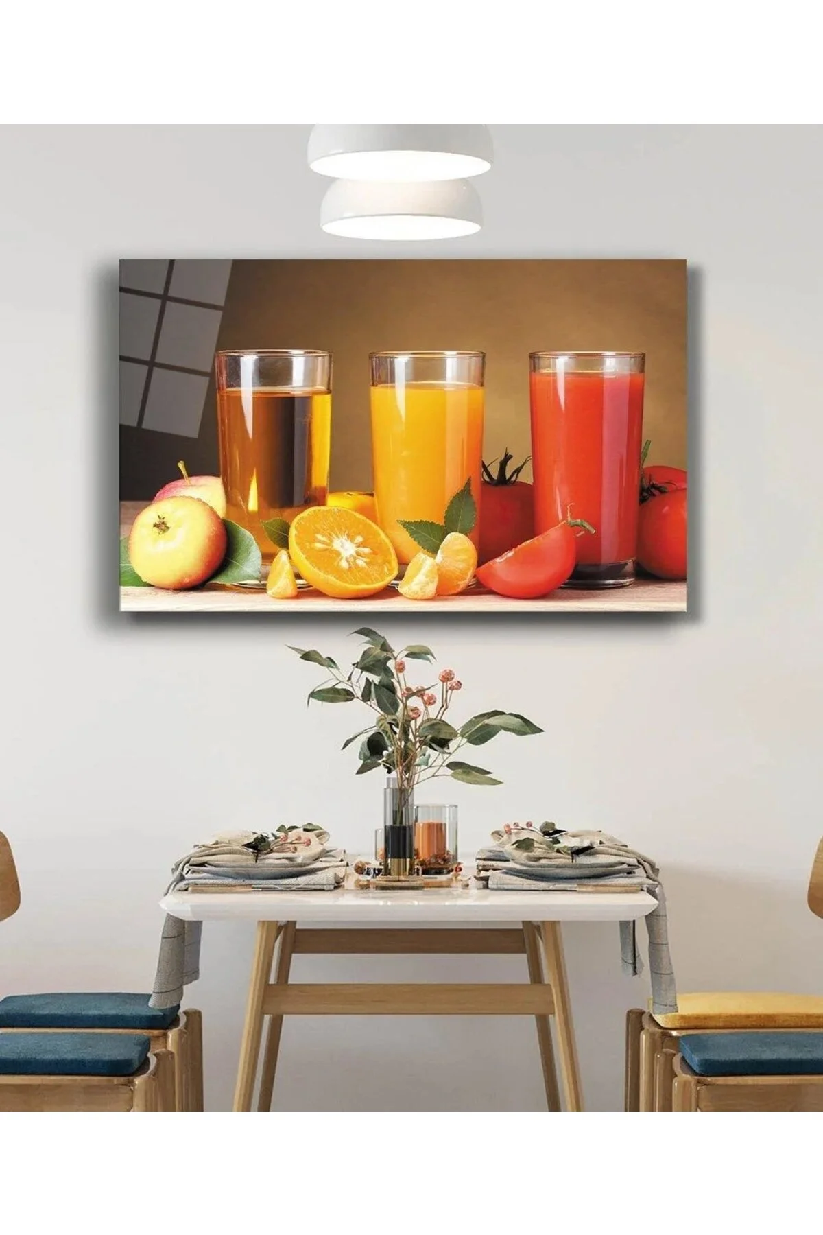 Meyve Suyu Meyveler Mutfak Cam Tablo 4mm Dayanıklı Temperli Cam Juice Fruits Kitchen Glas Wall Art - BYCAGRİ Görsel 2