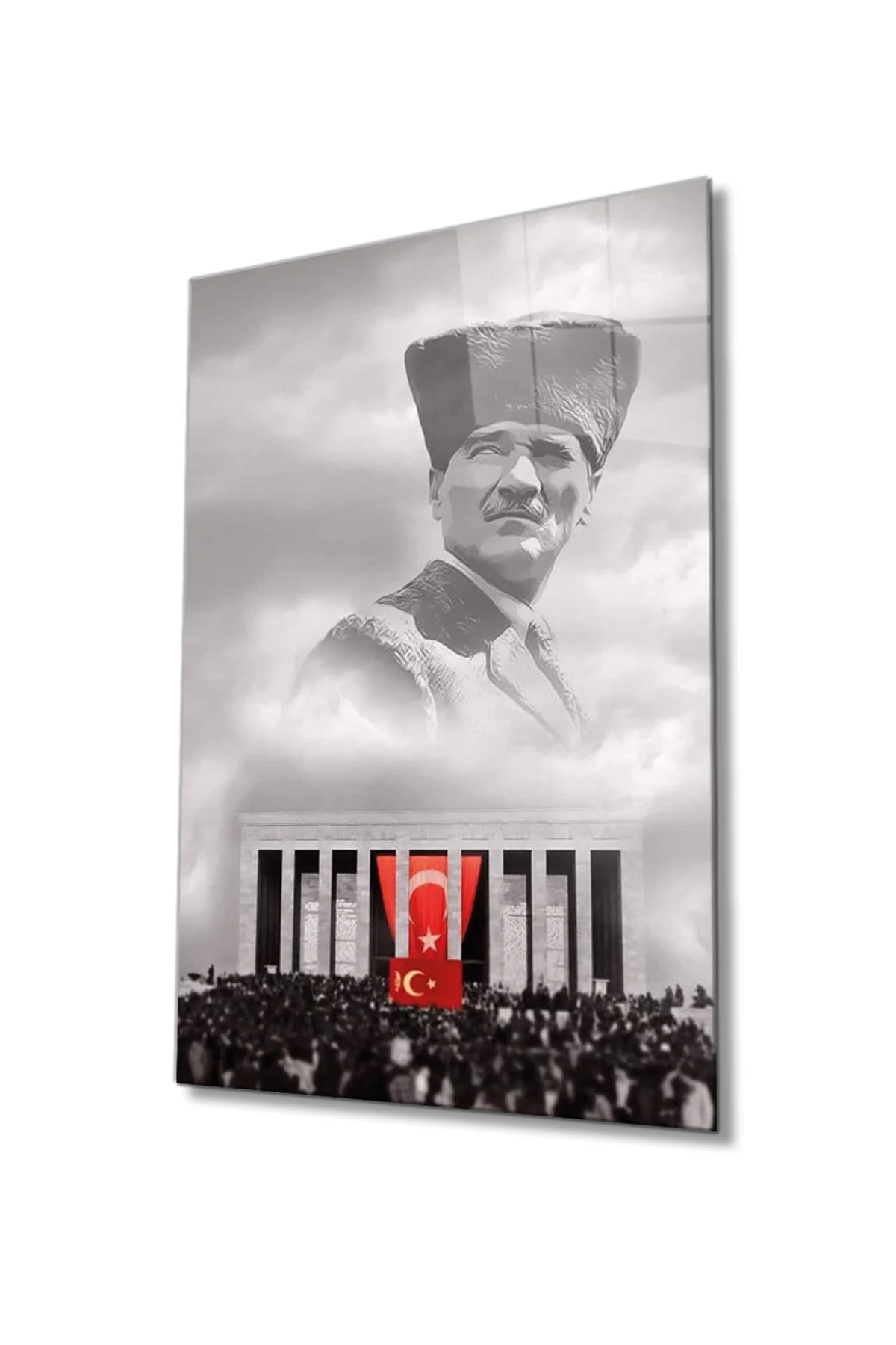 Atatürk Cam Tablo 4 mm Dayanıklı Temperli Cam