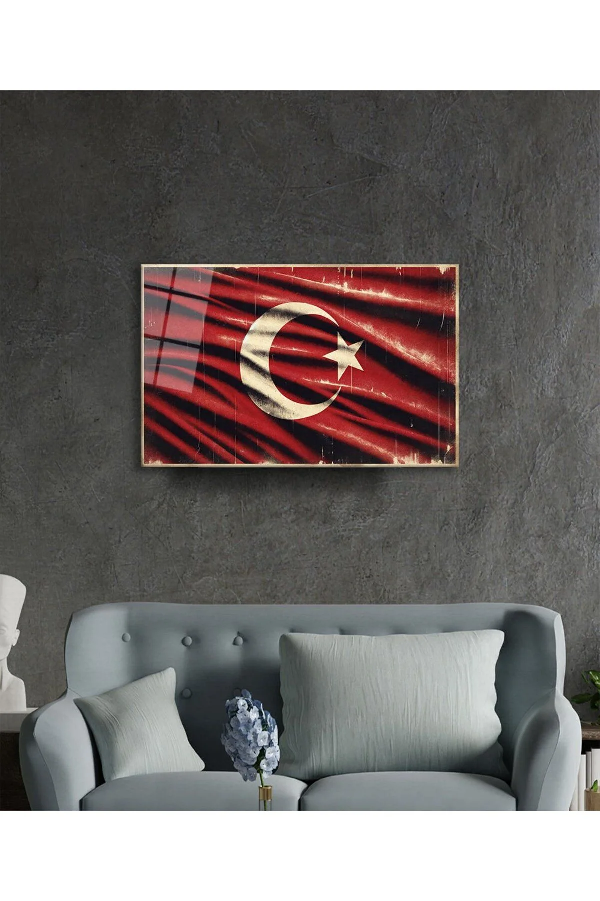 Milli Görkem Cam Tablo Hediyelik Büyük Tablo Ev Ofis Dekoru - Leopar Art Görsel 4