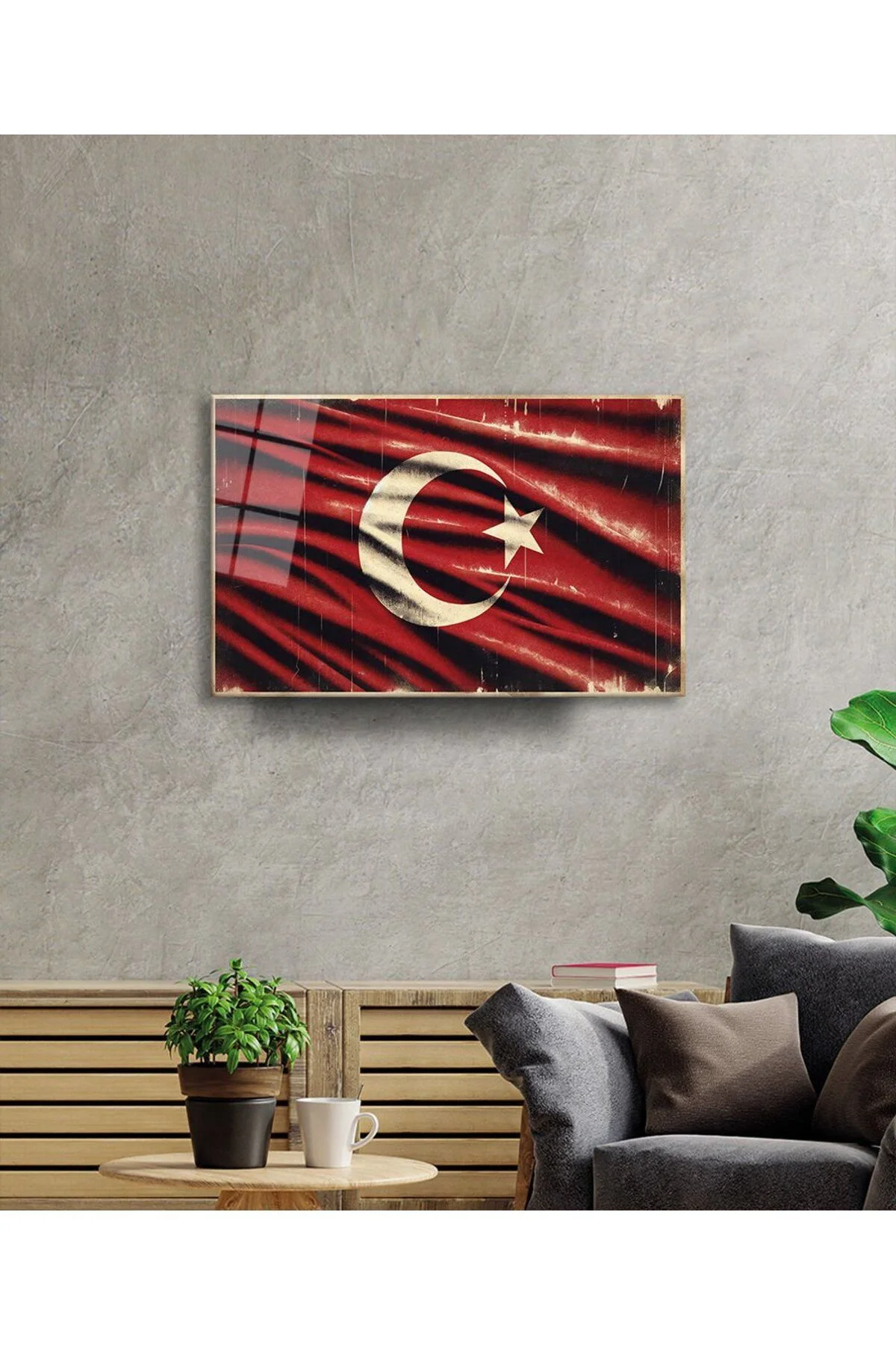 Milli Görkem Cam Tablo Hediyelik Büyük Tablo Ev Ofis Dekoru - Leopar Art Görsel 3