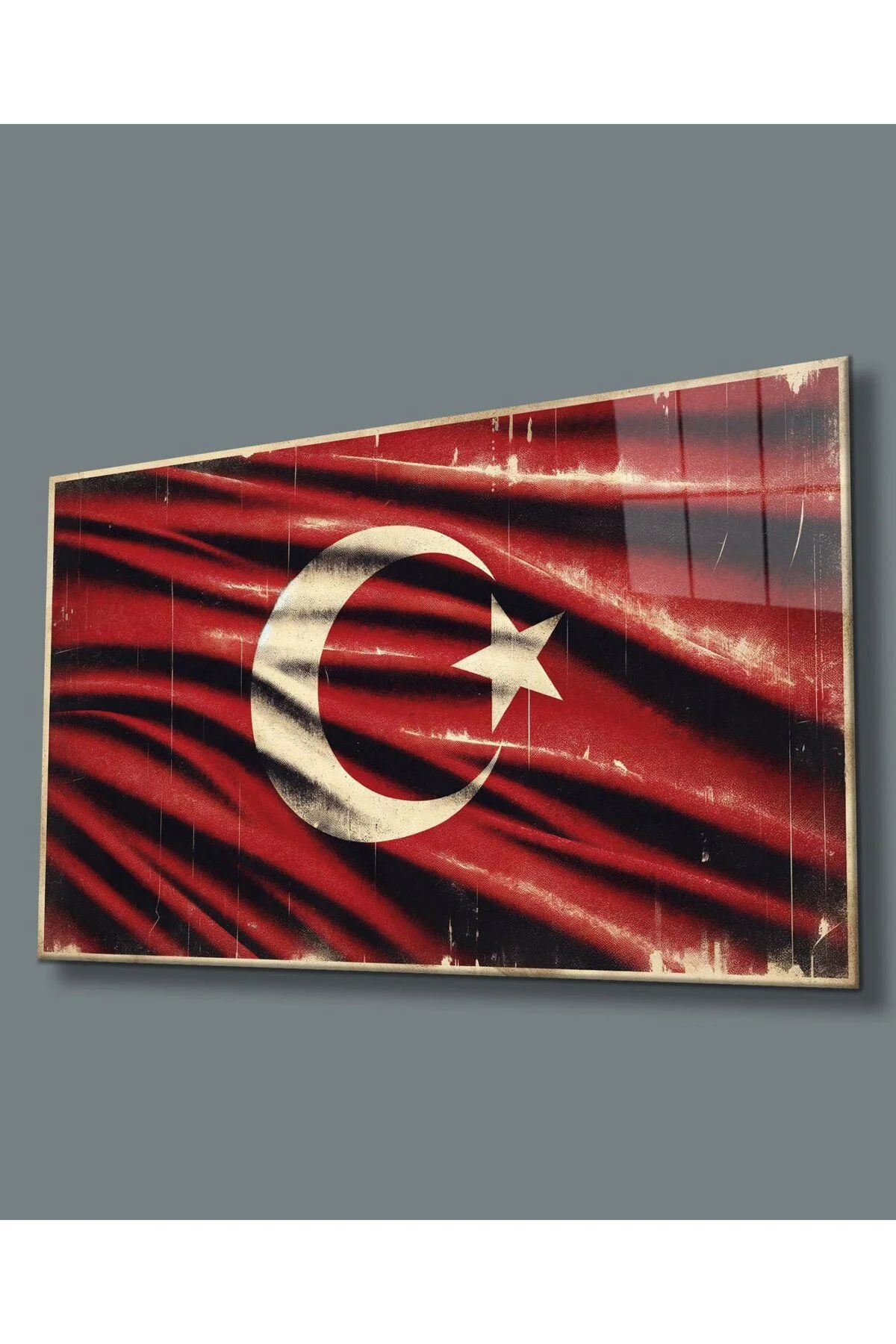 Milli Görkem Cam Tablo Hediyelik Büyük Tablo Ev Ofis Dekoru