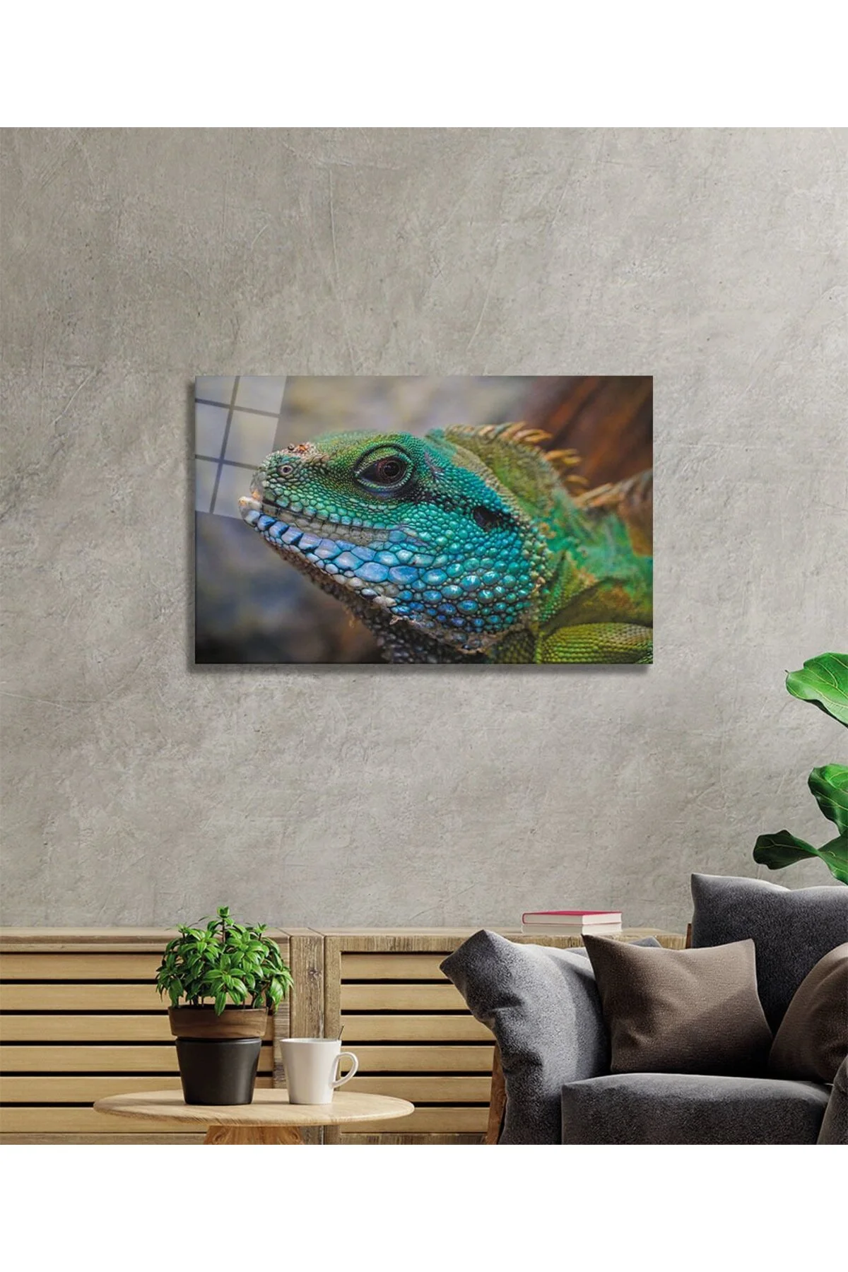İguana Cam Tablo - HASTÜRK Görsel 2