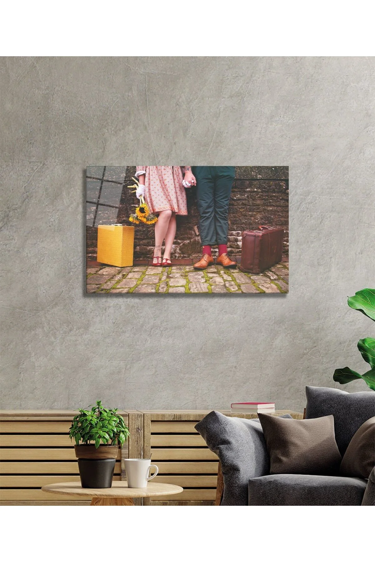 Sevgililer Cam Tablo - BYCAGRİ Görsel 2
