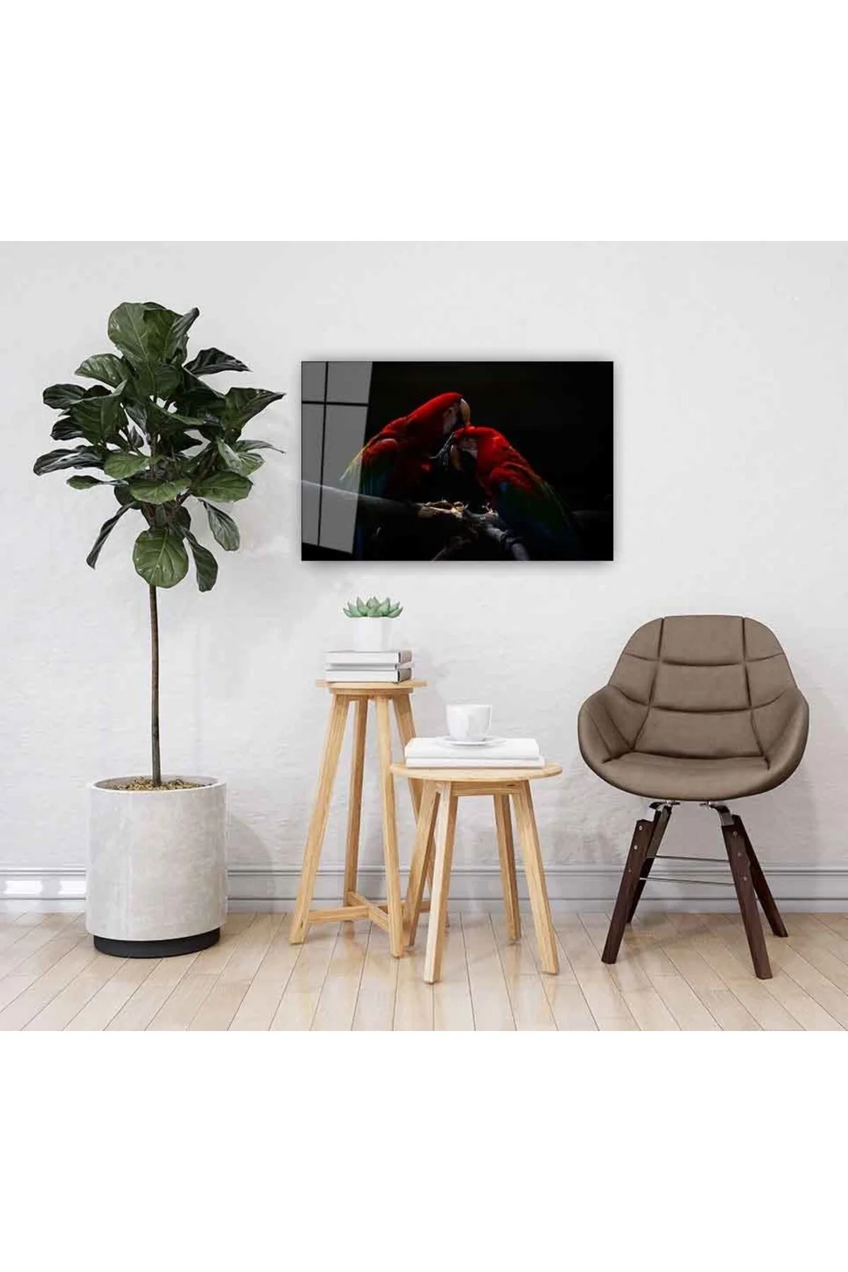 Papağan Cam Tablo 4mm Dayanıklı Temperli Cam - BYCAGRİ Görsel 2