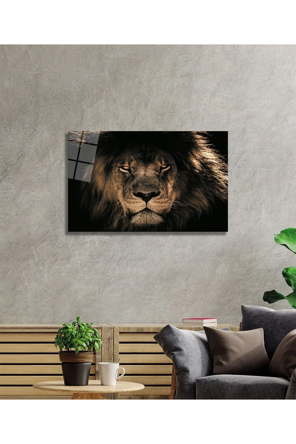 Aslan 14 Cam Tablo - BYCAGRİ Görsel 2