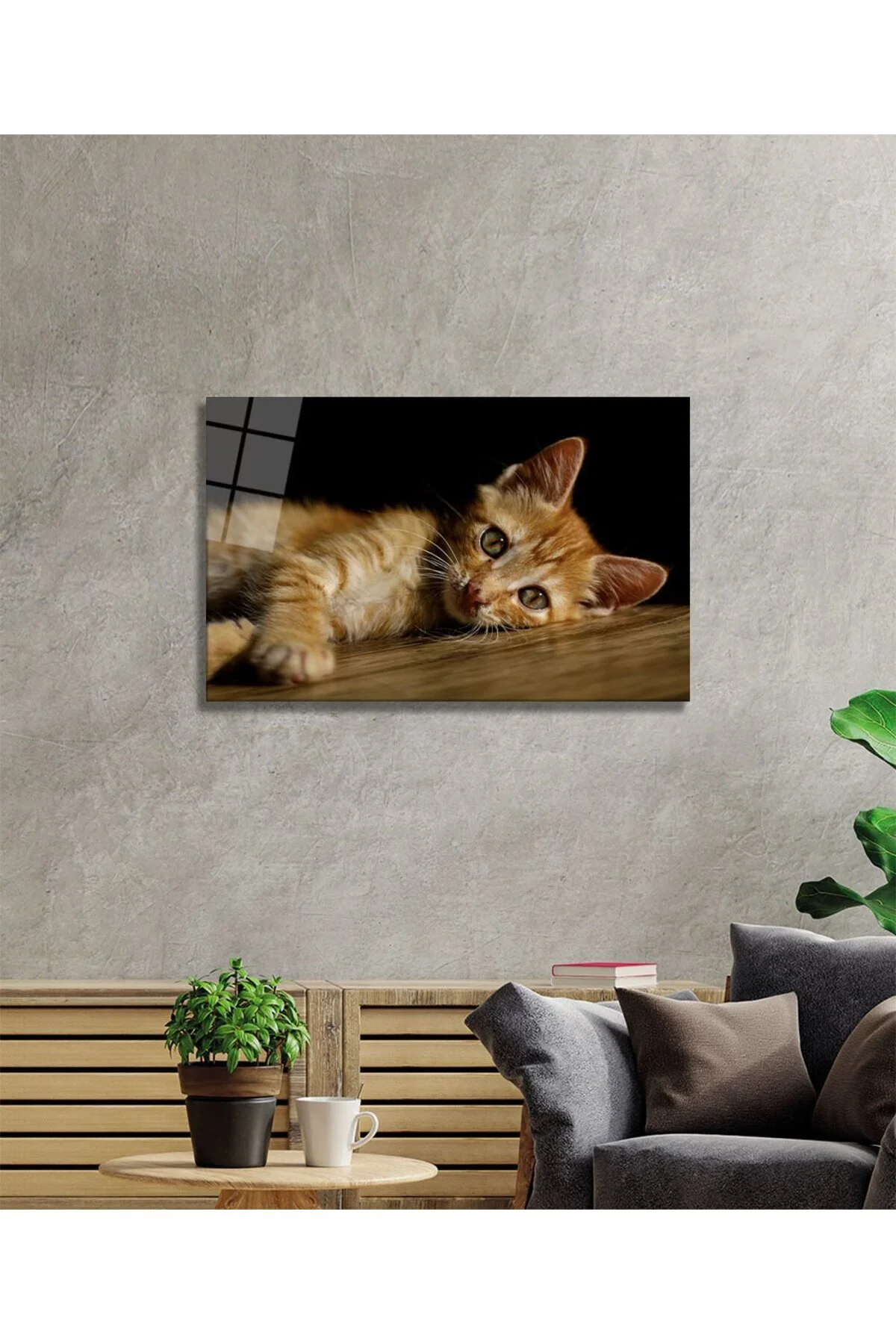 Kedi 4 Cam Tablo - BYCAGRİ Görsel 2