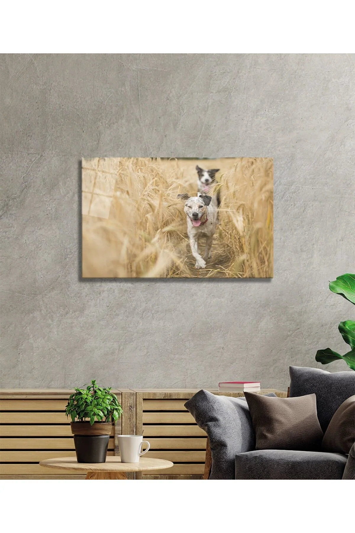 Köpek 2 Cam Tablo - BYCAGRİ Görsel 2