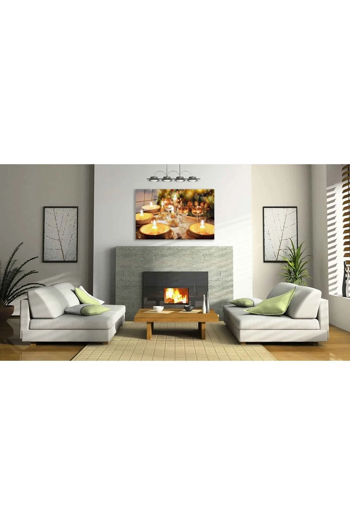 Mum Kandil Cam Tablo 4mm Dayanıklı Temperli Cam 110 X 70 - bestdecor Görsel 2