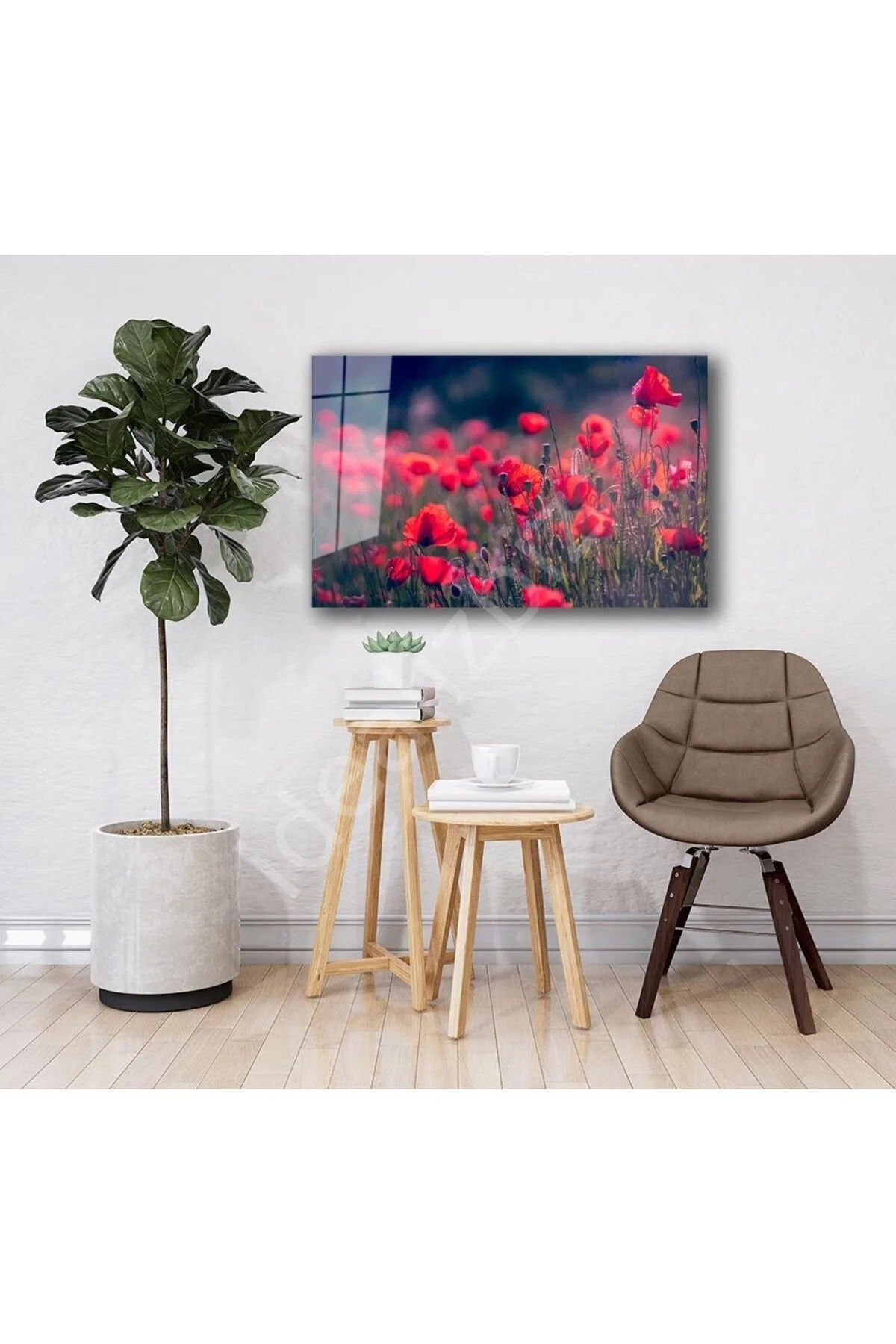 Çiçekdoğa Manzara Dijital Baskı Modern Dekoratif Cam Tablo 4mm Dayanıklı Temperli Cam - bestdecor Görsel 2