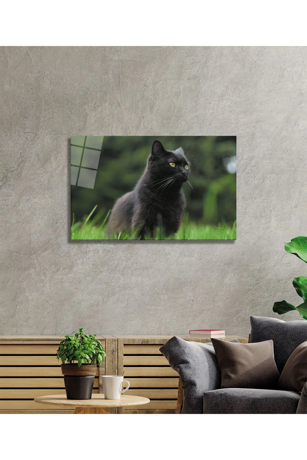 Kedi 2 Cam Tablo - bestdecor Görsel 2