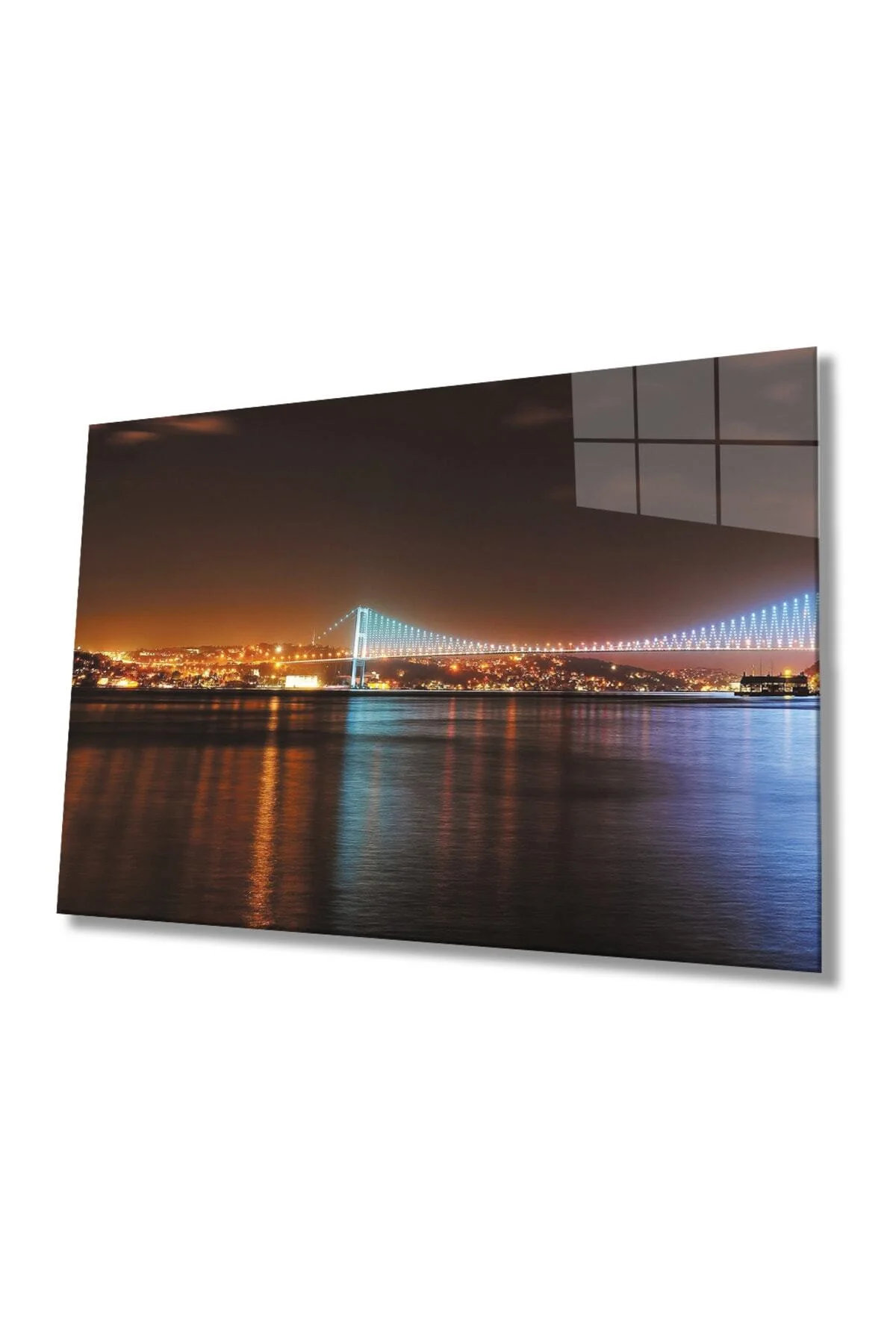İstanbul Boğazı Manzara 4mm Dayanıklı Cam Tablo Temperli Cam