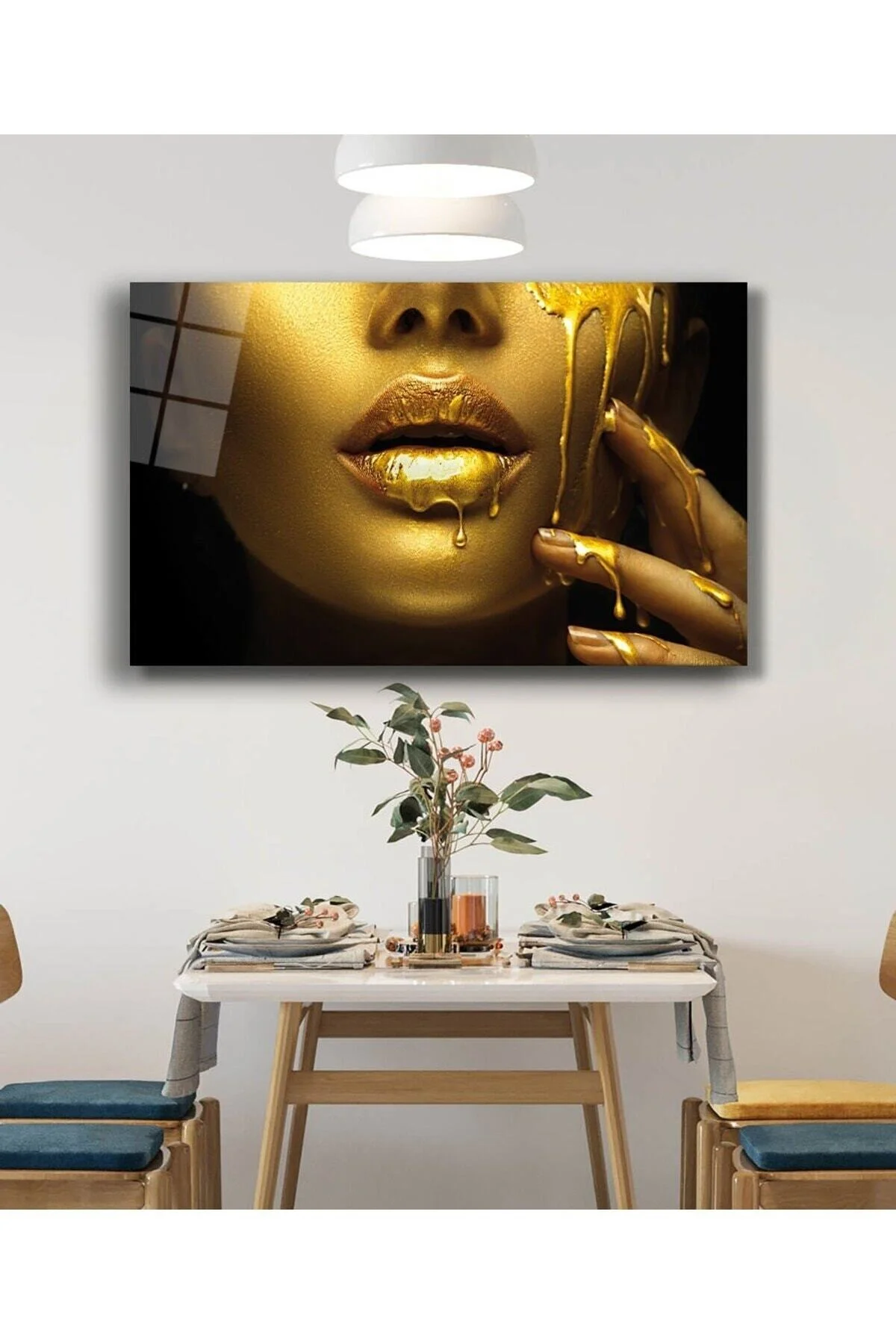 Gold Kadın Cam Tablo - BYCAGRİ Görsel 2