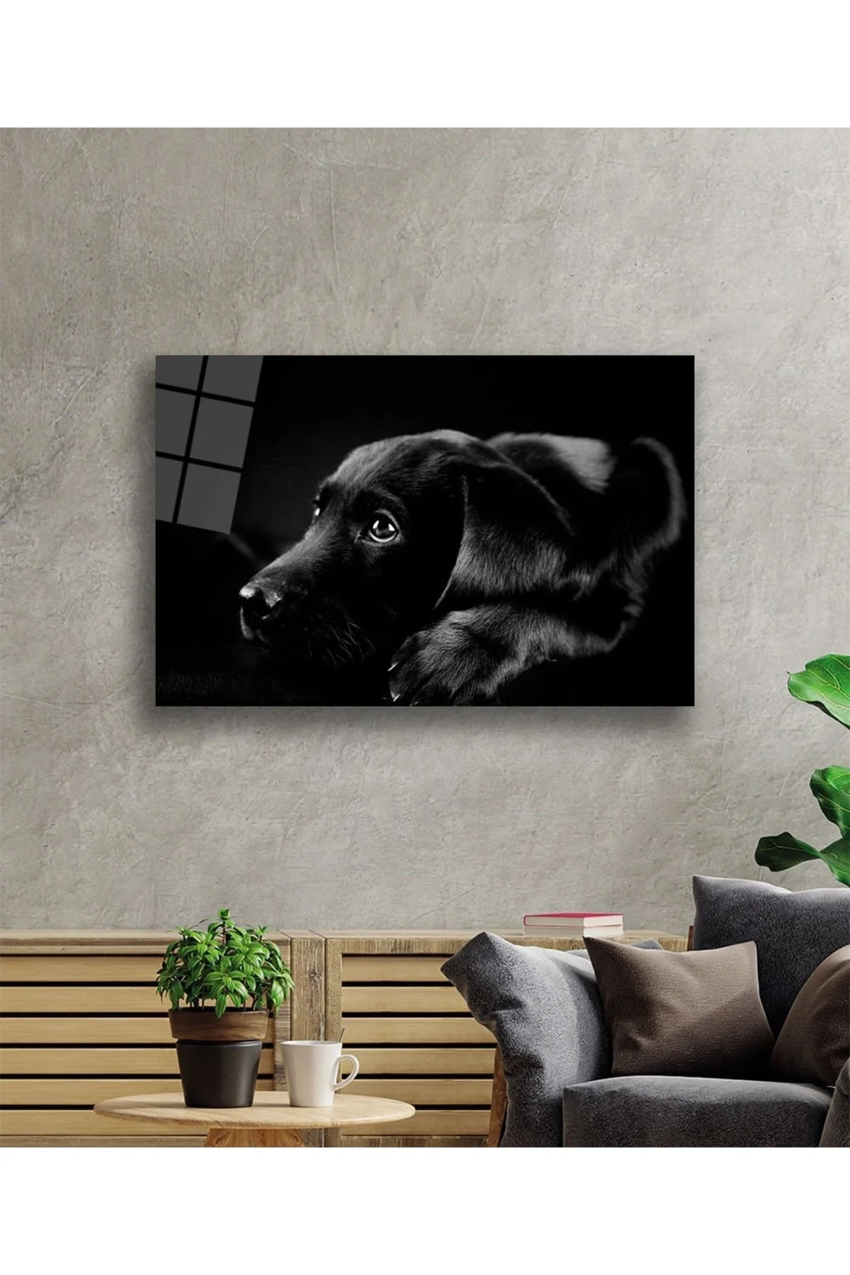 Köpek Cam Tablo - TanerArt Görsel 2
