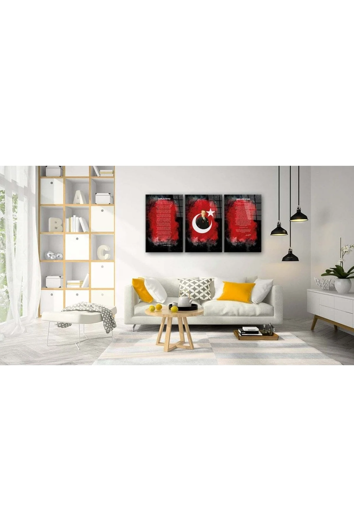 Atatürk - Istiklal Marşı - Gençliğe Hitabe3 (toplam 3 Parça) 110 X 70 - RBM Görsel 2