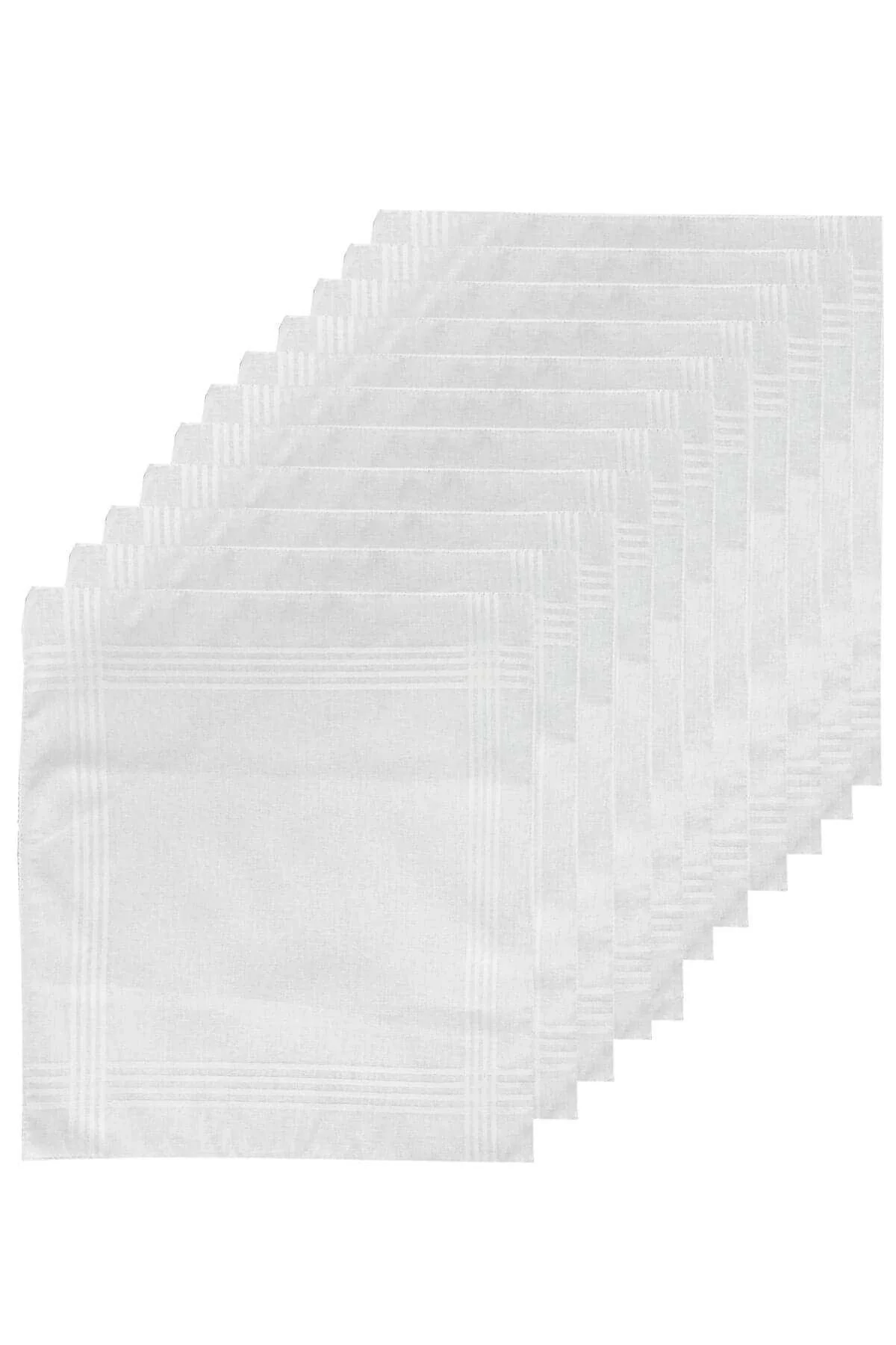 12li Paket Klasik Cep Hediyelik Bayram Mendili %100 Pamuklu 30x30 Cm - Elif Mira Görsel 2