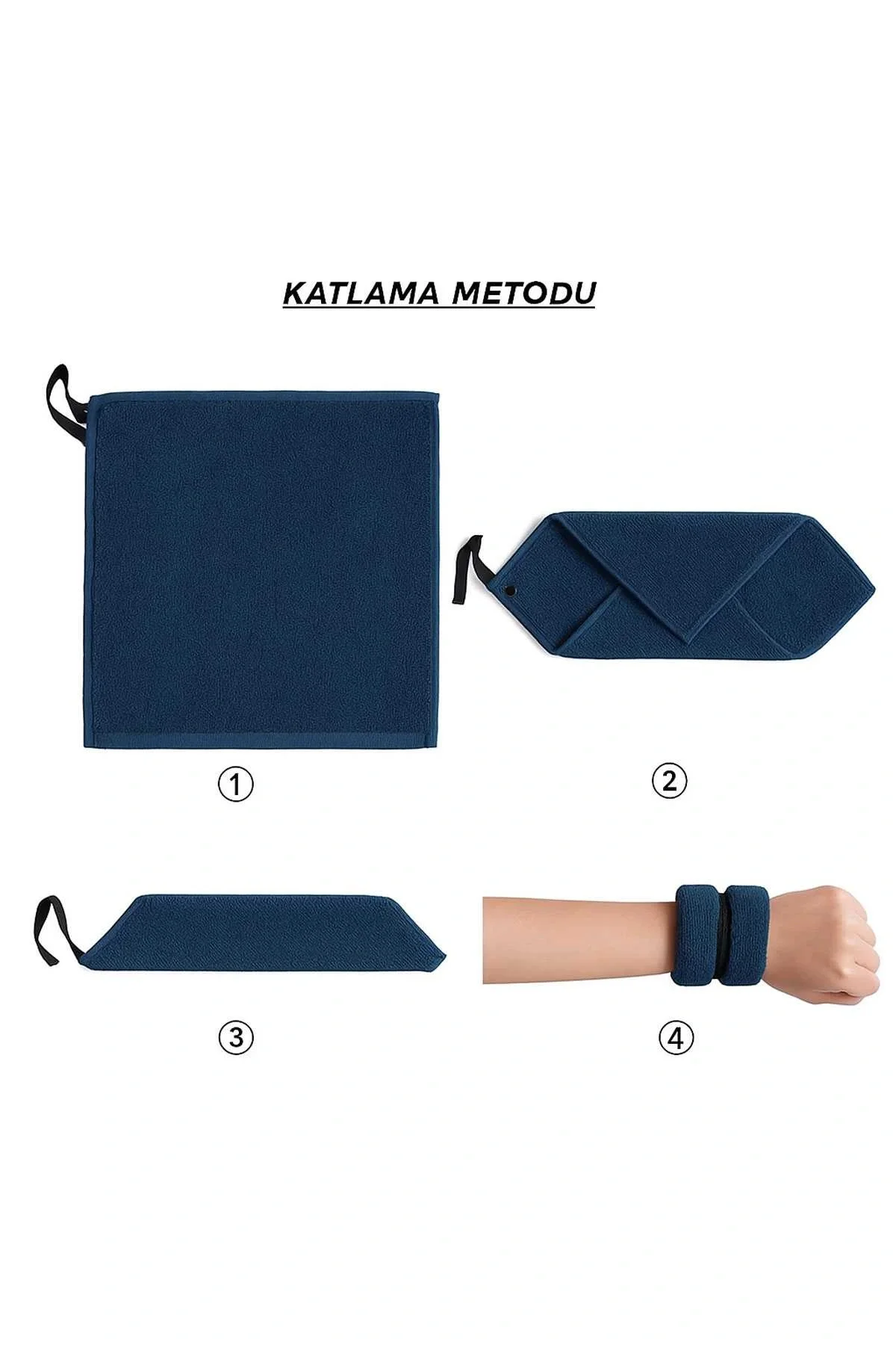 Sporcu Havlu El Bilekliği Ter Havlusu Yumuşak Mikrofiber - Mira Home Görsel 2