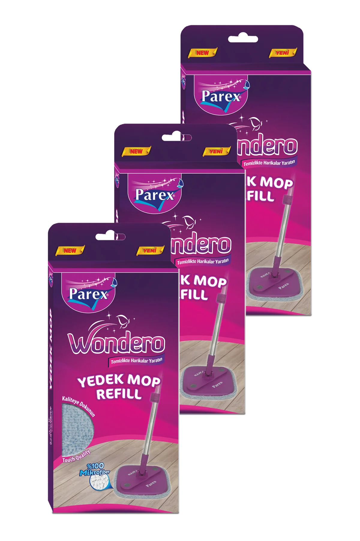 Wondero Yedek Paspas Mop Refill (3 LÜ SET) - Parex Görsel 2