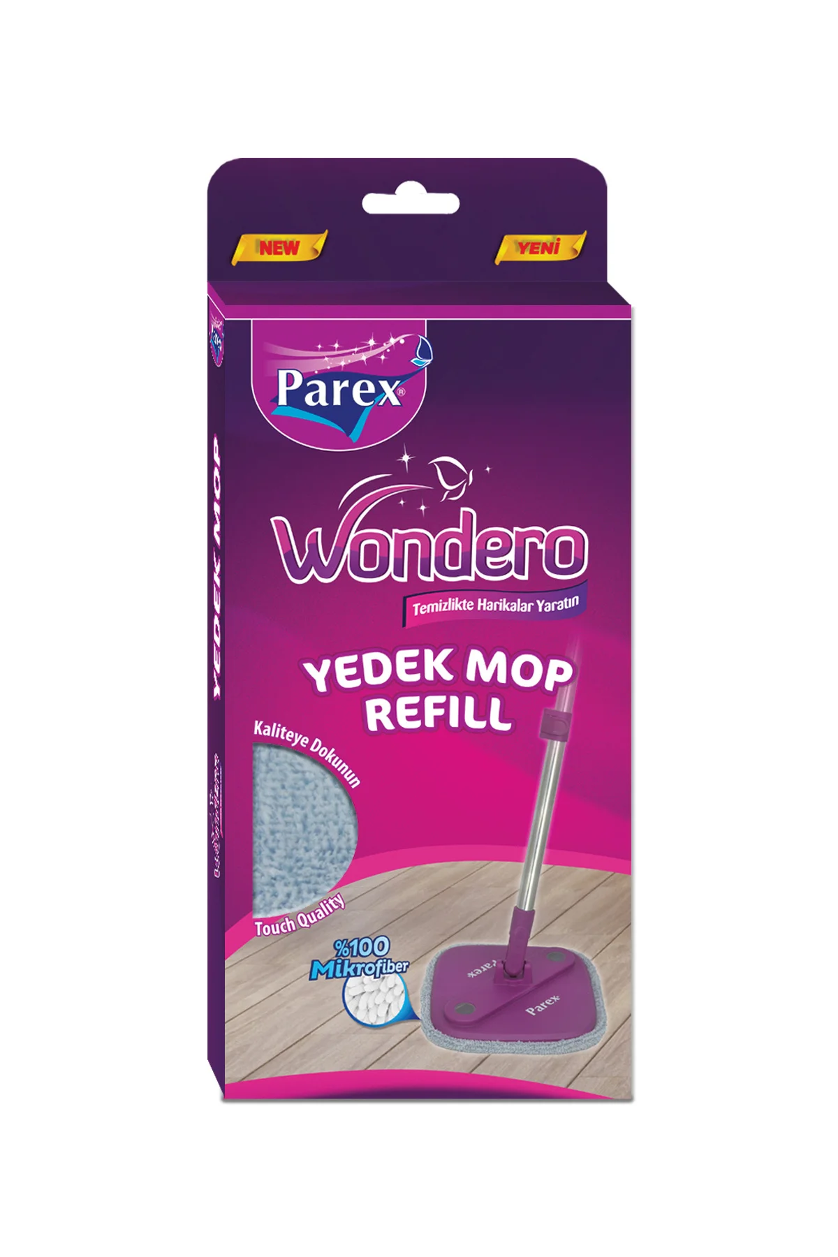 Wondero +2 Yedek Moplu Bezli Temiz Su Ile Kirli Su Ile Ayıran Otomatik Temizlik Seti - Parex Görsel 3