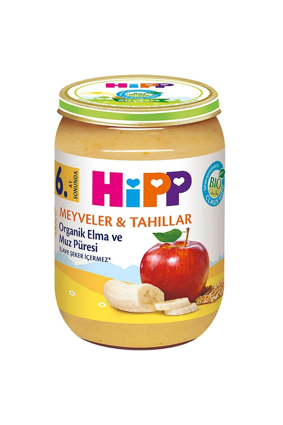 Kavanoz Maması Organik Elma Ve Muz Püresi 190 gr