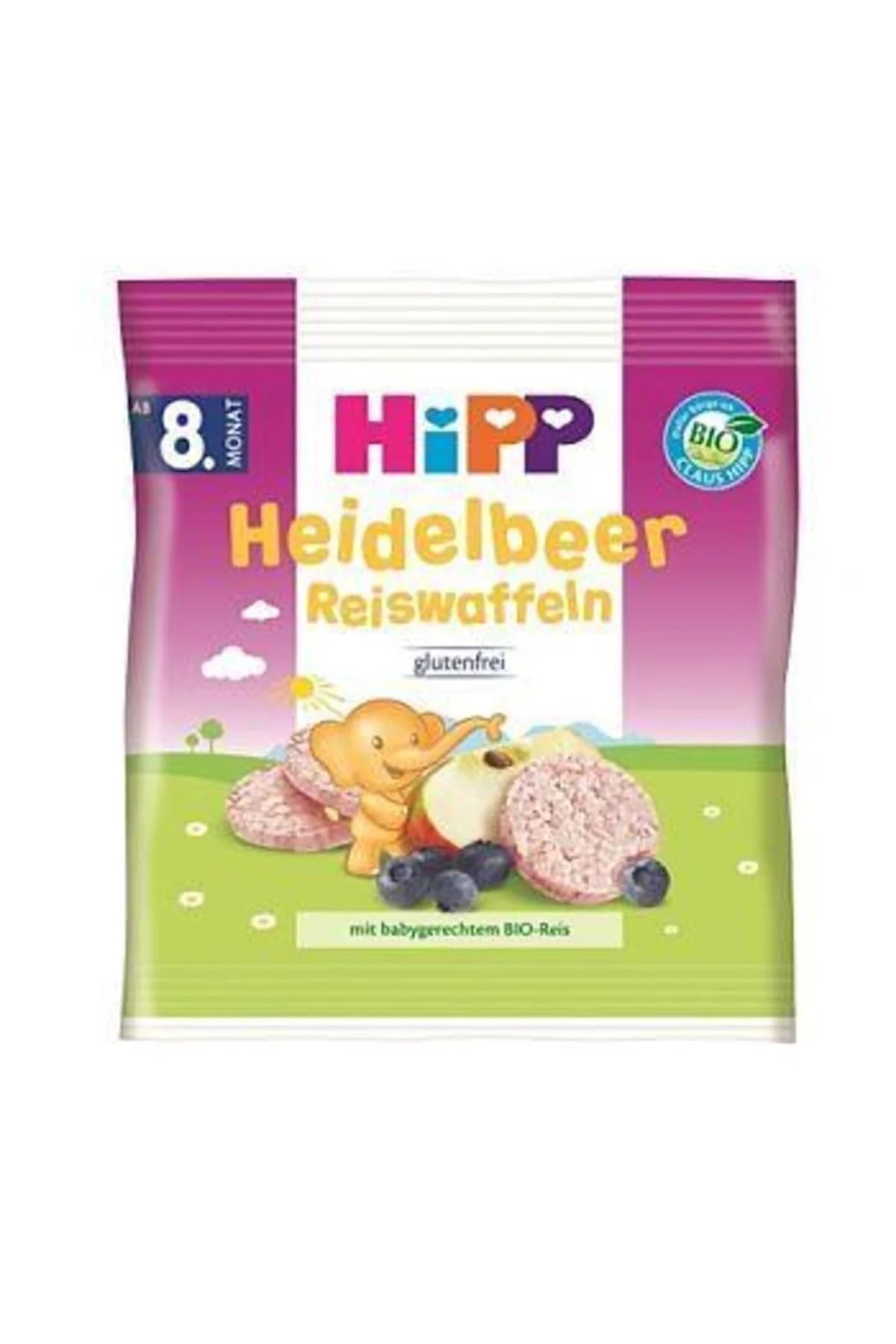 Organik Yaban Mersinli Pirinçli Bebek Gofreti 30 Gr