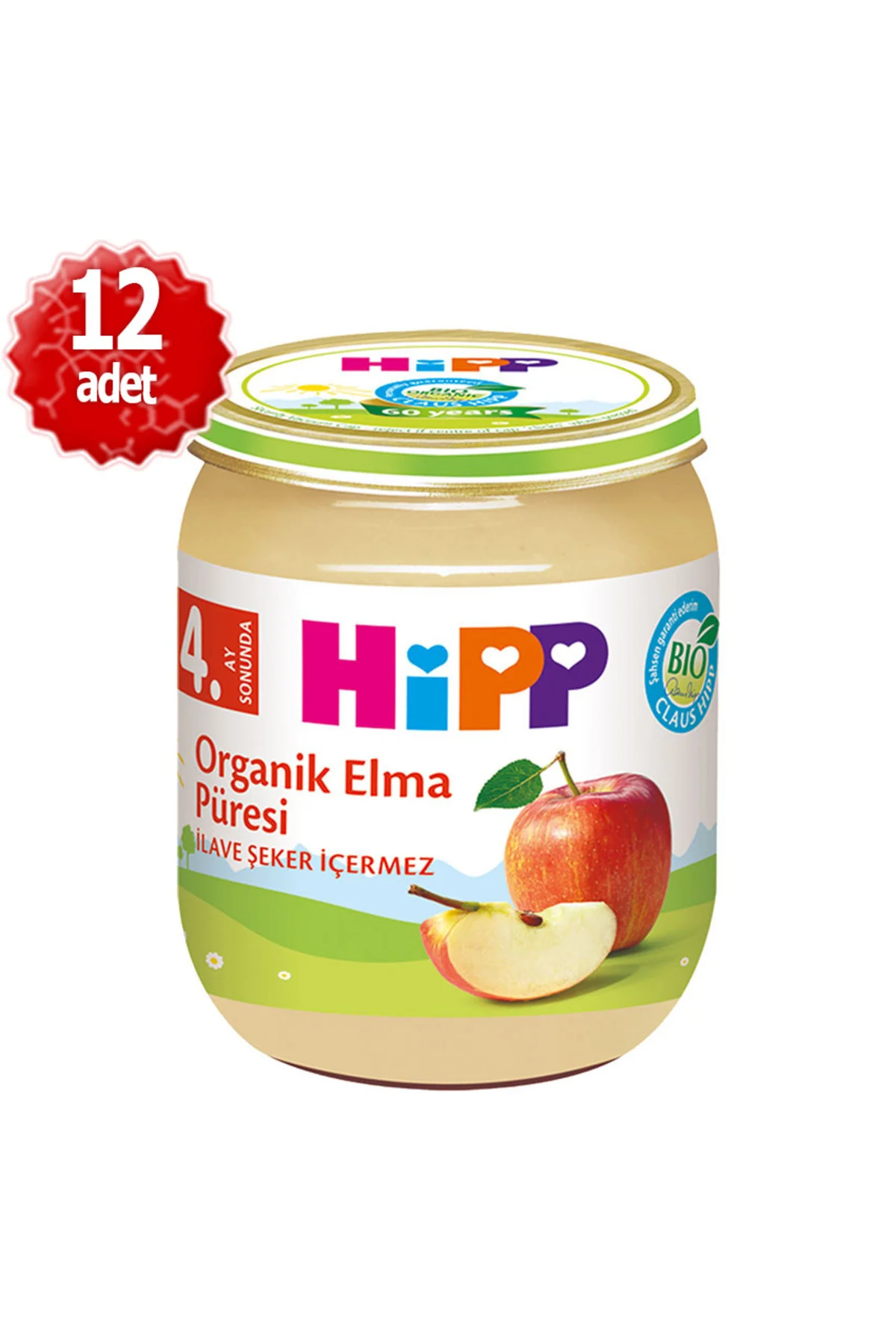 Organik X 12 Adet Elma Püresi 125gr