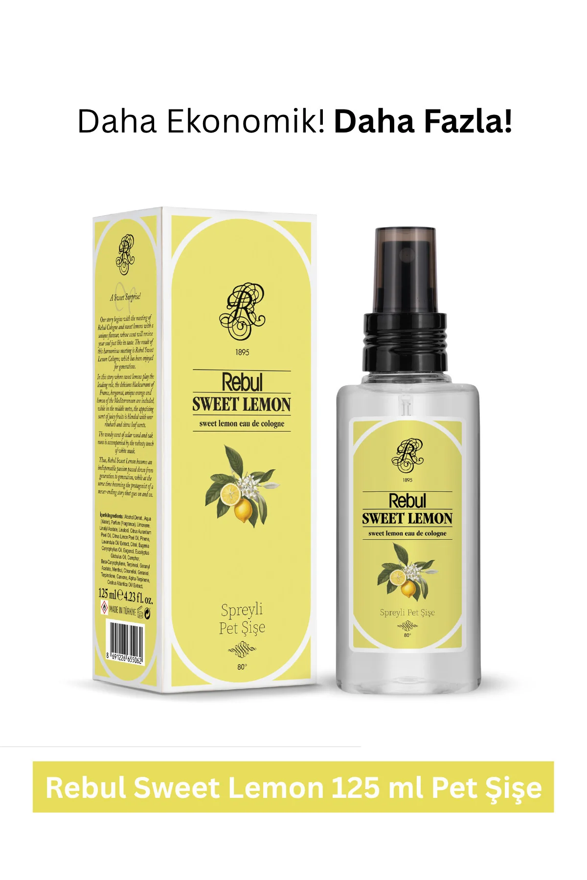 Sweet Lemon Kolonya 125 ml Pet Şişe