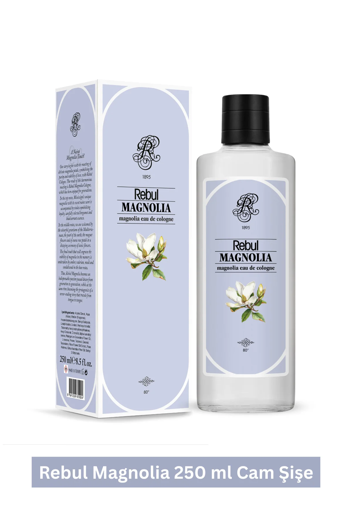 250ML Magnolıa Kolonya Cam şişe